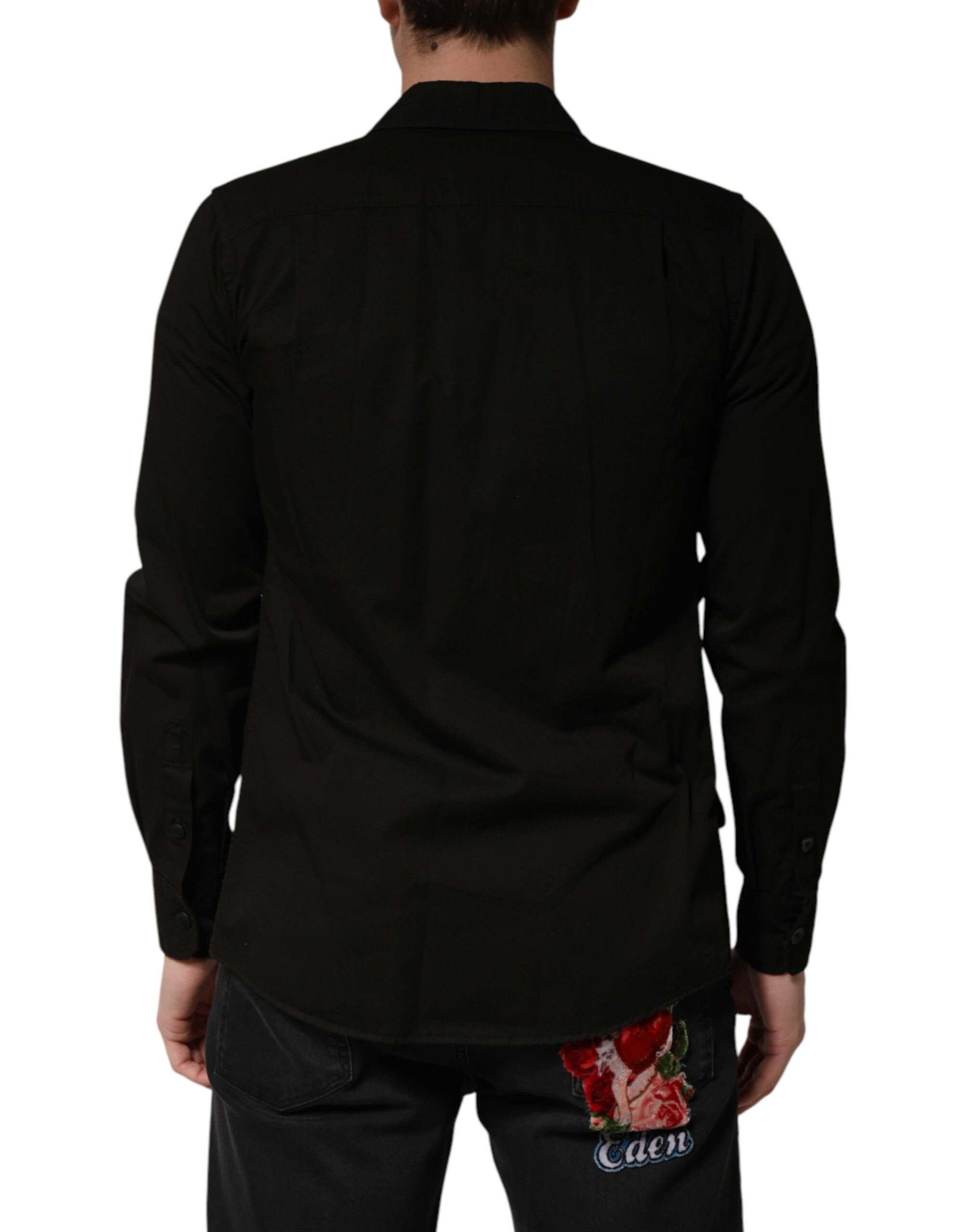 Cotton Collared Men Button Down Men's Shirt - Dolce & Gabbana - Modalova