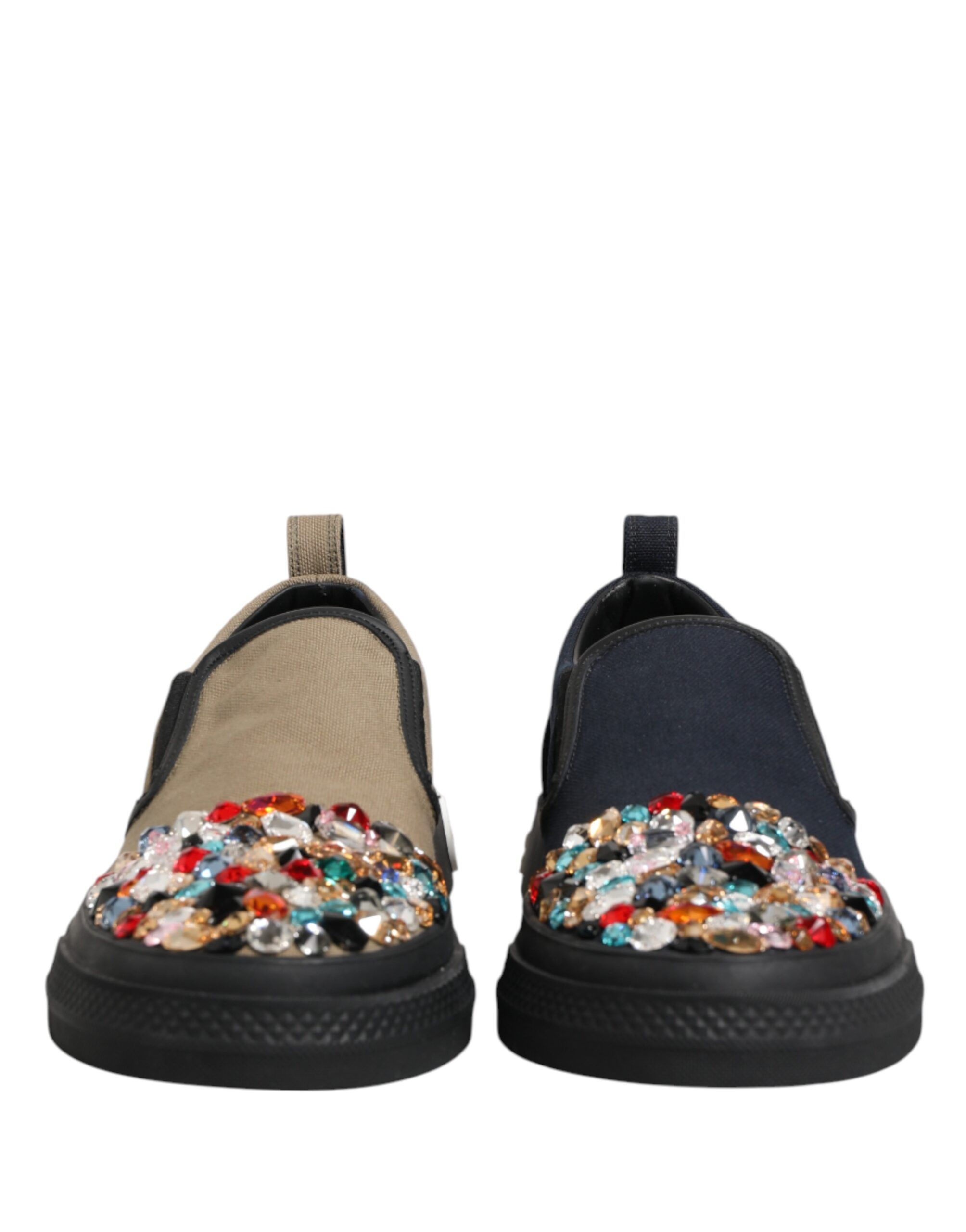 Canvas Embellished Slip On Men Sneakers Men's Shoes - Dolce & Gabbana - Modalova