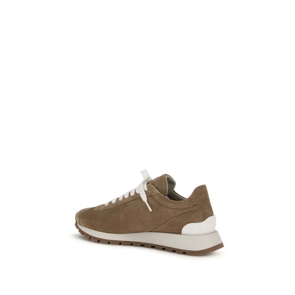 Calf Leather Bos Taurus Platform Women's Sneakers - Brunello Cucinelli - Modalova