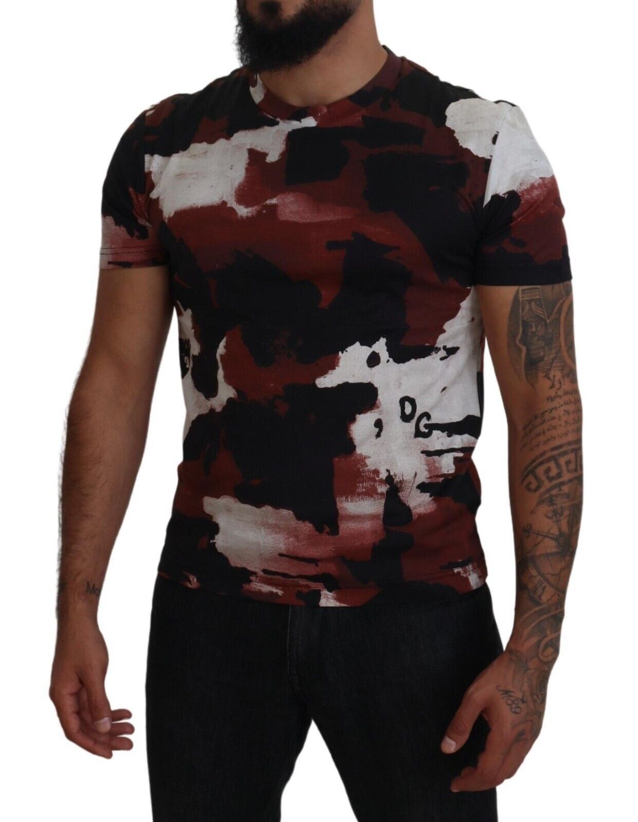 Tie Dye Cotton Crew Neck Men's T-shirt - Dolce & Gabbana - Modalova