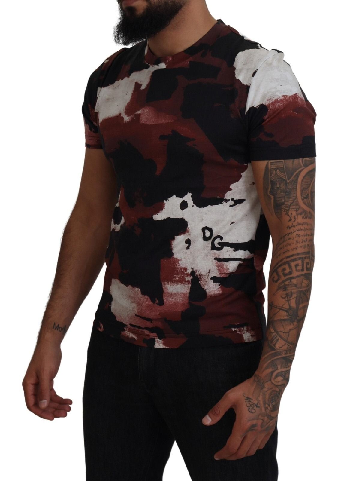 Tie Dye Cotton Crew Neck Men's T-shirt - Dolce & Gabbana - Modalova