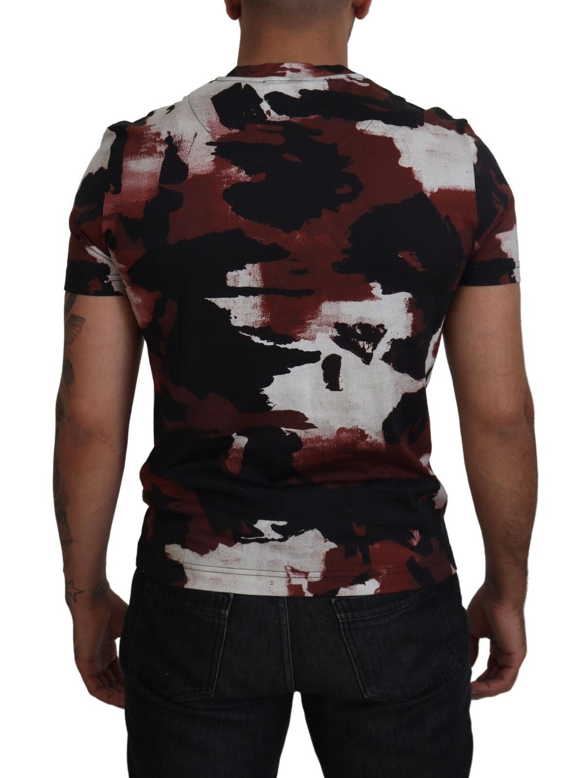 Tie Dye Cotton Crew Neck Men's T-shirt - Dolce & Gabbana - Modalova