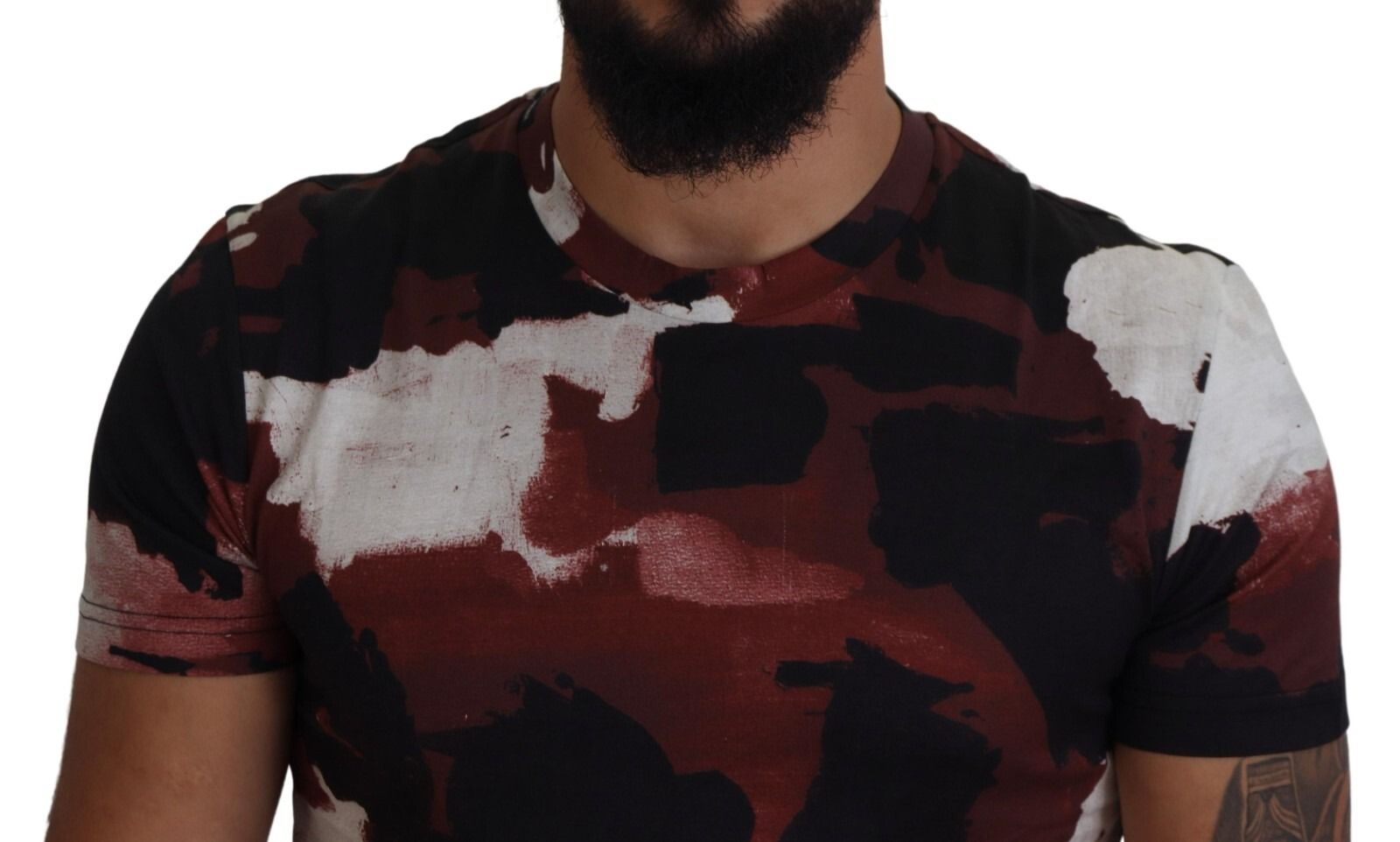 Tie Dye Cotton Crew Neck Men's T-shirt - Dolce & Gabbana - Modalova