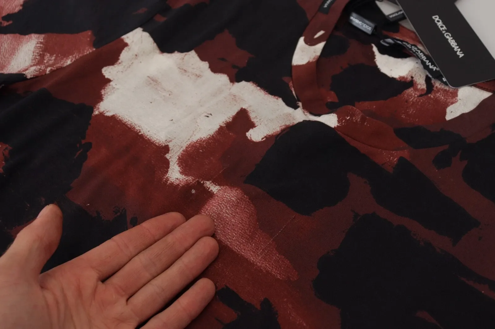 Tie Dye Cotton Crew Neck Men's T-shirt - Dolce & Gabbana - Modalova