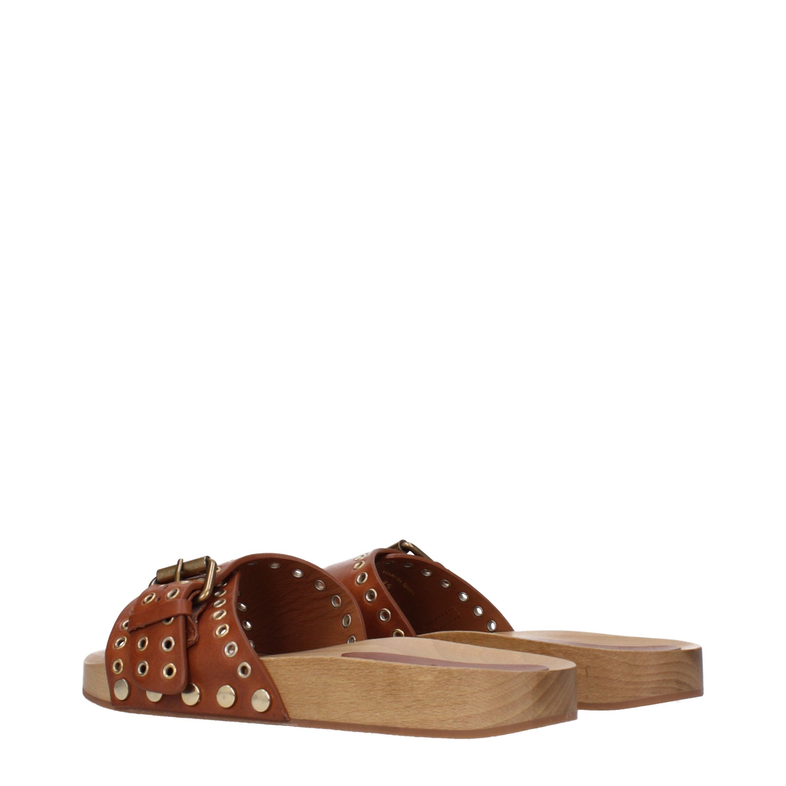 Leather Women's Slippers - Isabel Marant - Modalova