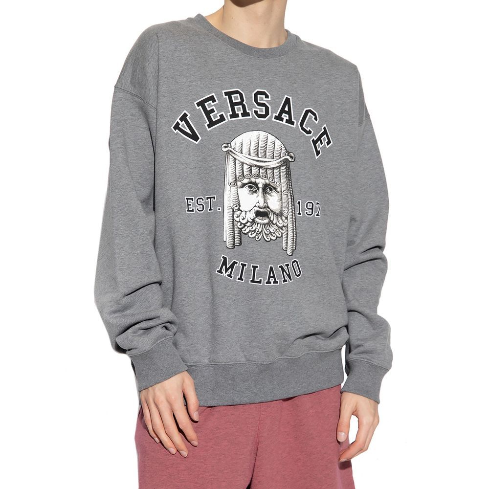 Cotton Men's Sweatshirt - Versace - Modalova