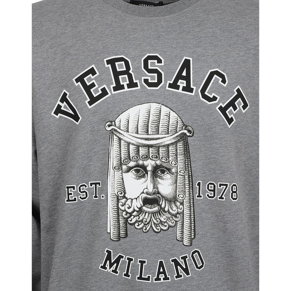 Cotton Men's Sweatshirt - Versace - Modalova