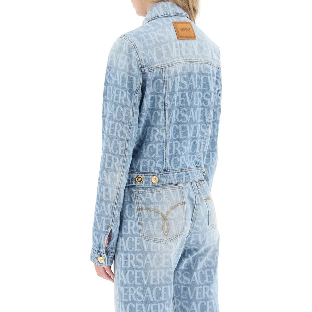 Cotton Denim Women's Jacket - Versace - Modalova