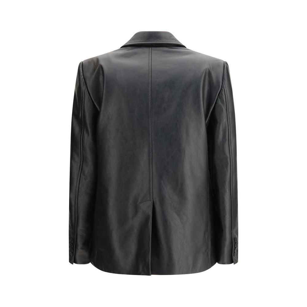Calf Leather Bos Taurus Leather Women's Jacket - Balenciaga - Modalova