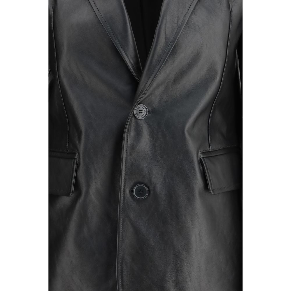 Calf Leather Bos Taurus Leather Women's Jacket - Balenciaga - Modalova
