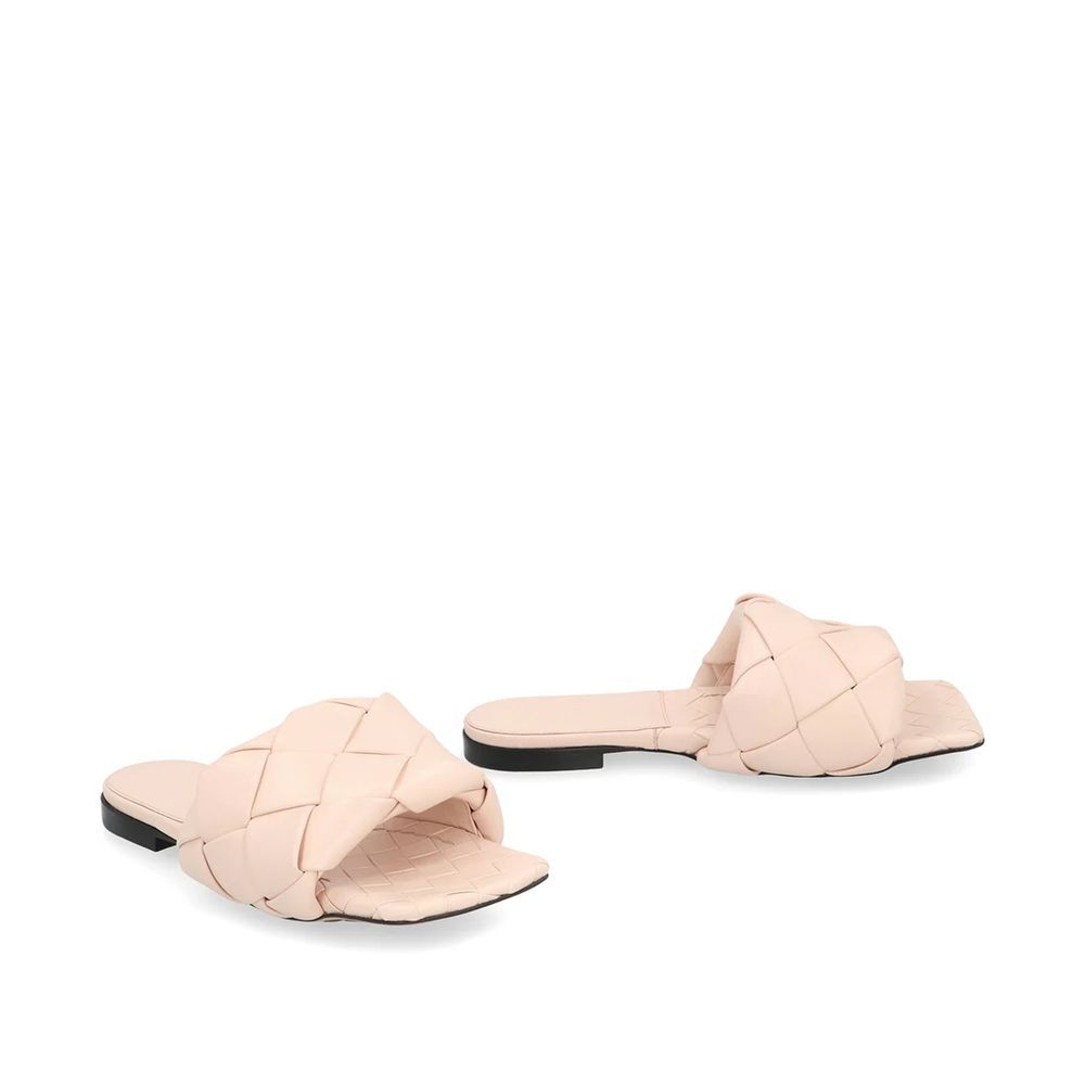 Leather Flat Women's Sandals - Bottega Veneta - Modalova