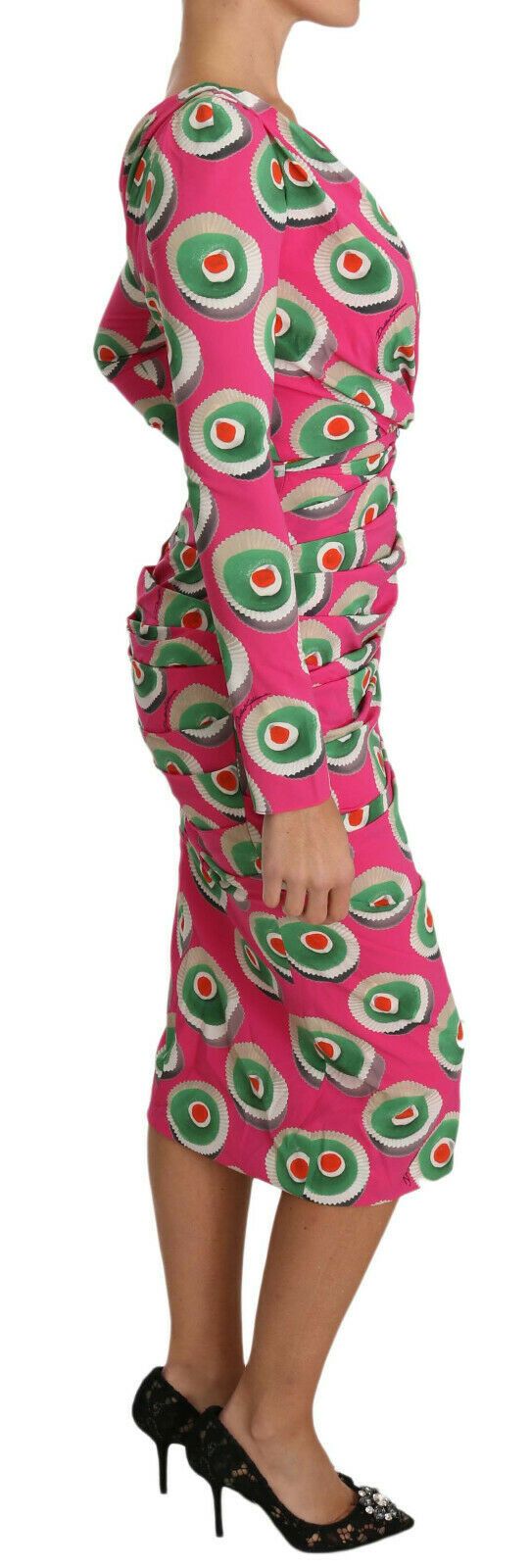 Silk Cup Cake Sheath Stretch Women's Dress - Dolce & Gabbana - Modalova