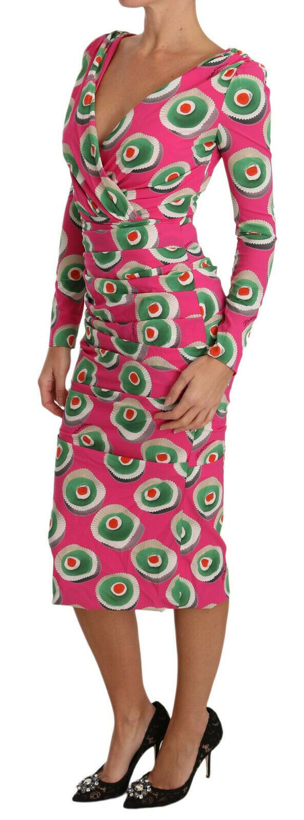 Silk Cup Cake Sheath Stretch Women's Dress - Dolce & Gabbana - Modalova