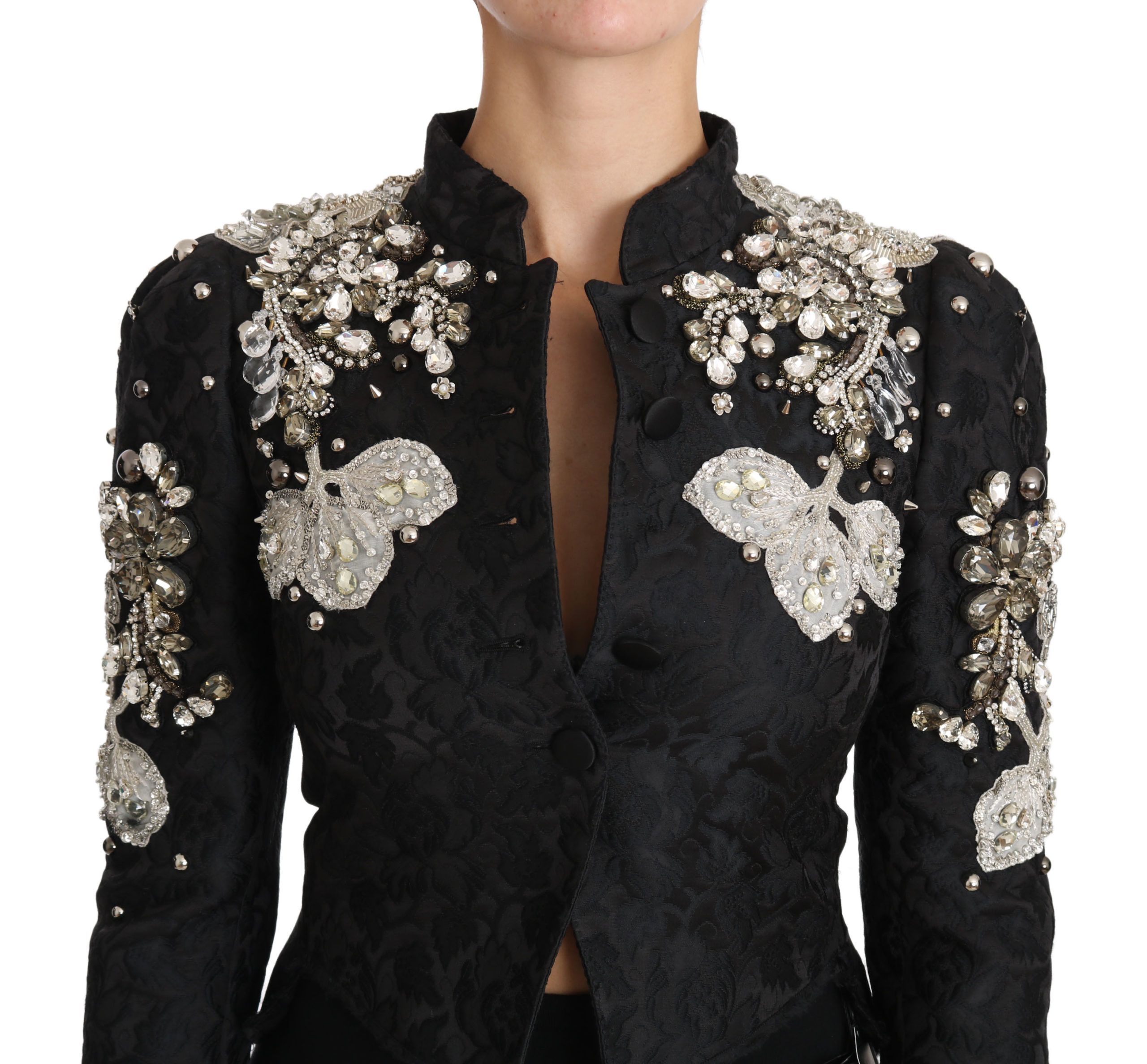 Jacquard Crystal Floral Women's Jacket - Dolce & Gabbana - Modalova