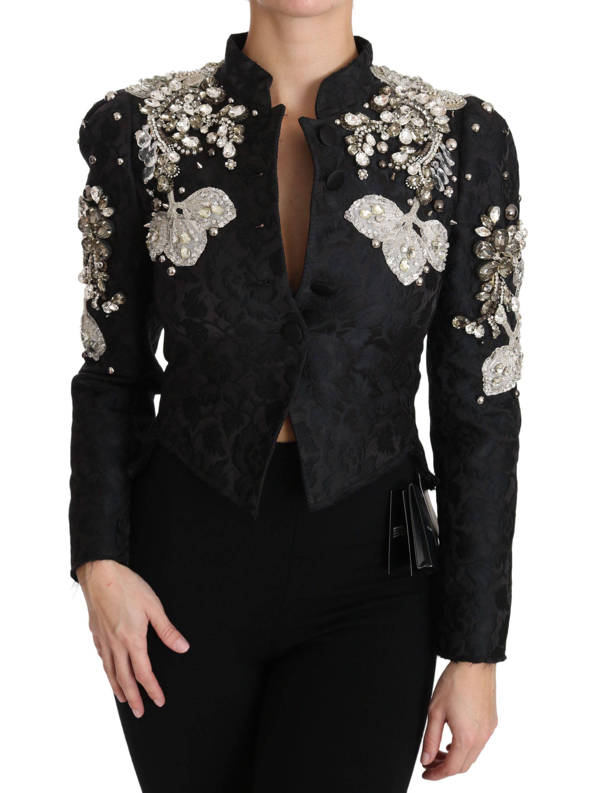 Jacquard Crystal Floral Women's Jacket - Dolce & Gabbana - Modalova