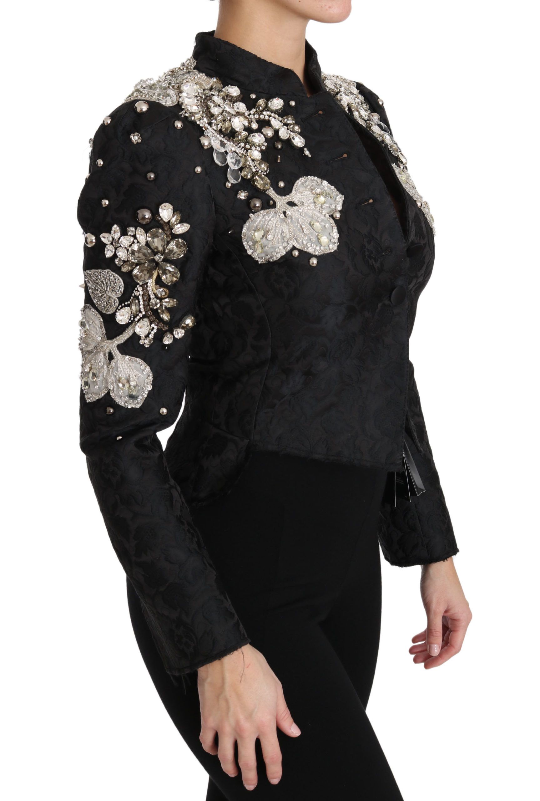 Jacquard Crystal Floral Women's Jacket - Dolce & Gabbana - Modalova