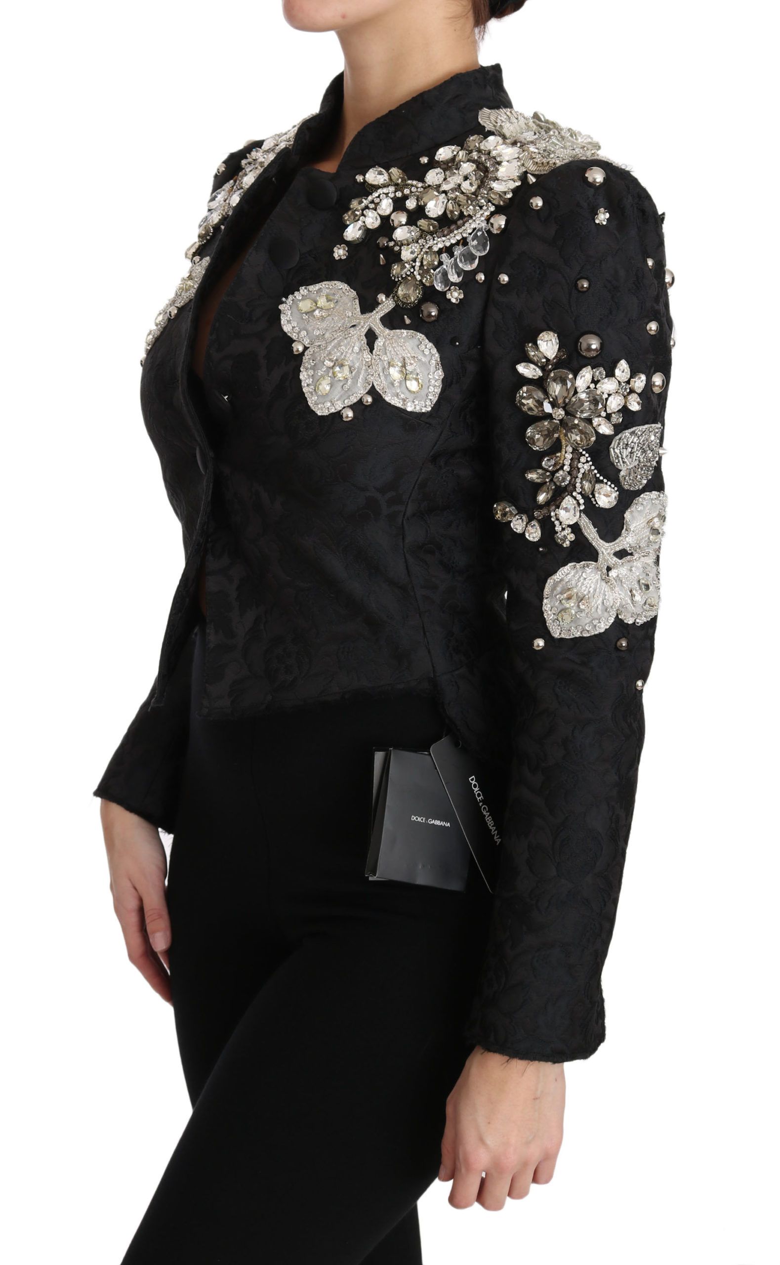 Jacquard Crystal Floral Women's Jacket - Dolce & Gabbana - Modalova