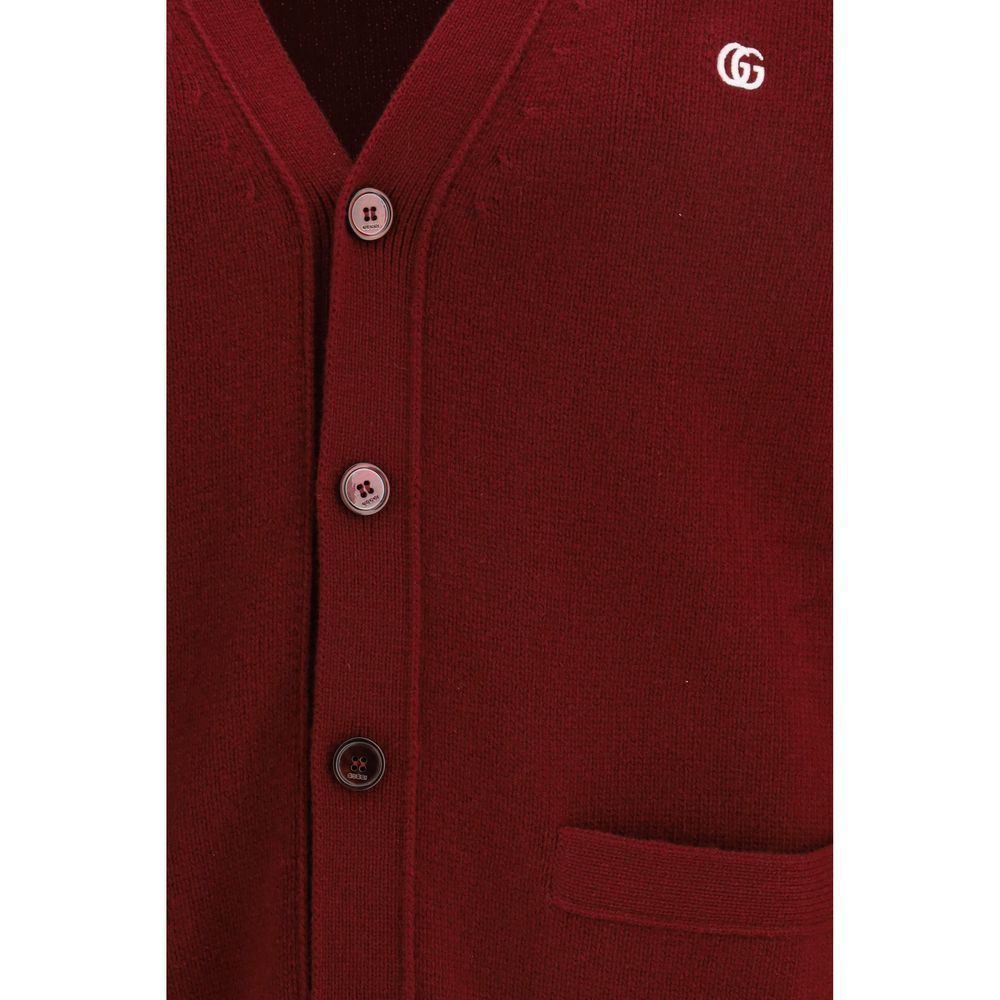 Gucci Bordeaux Wool Men's Cardigan - Gucci - Modalova