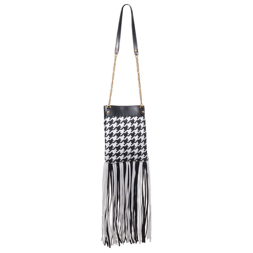 Leather And Textile Shoulder Women's Bag - Versace - Modalova