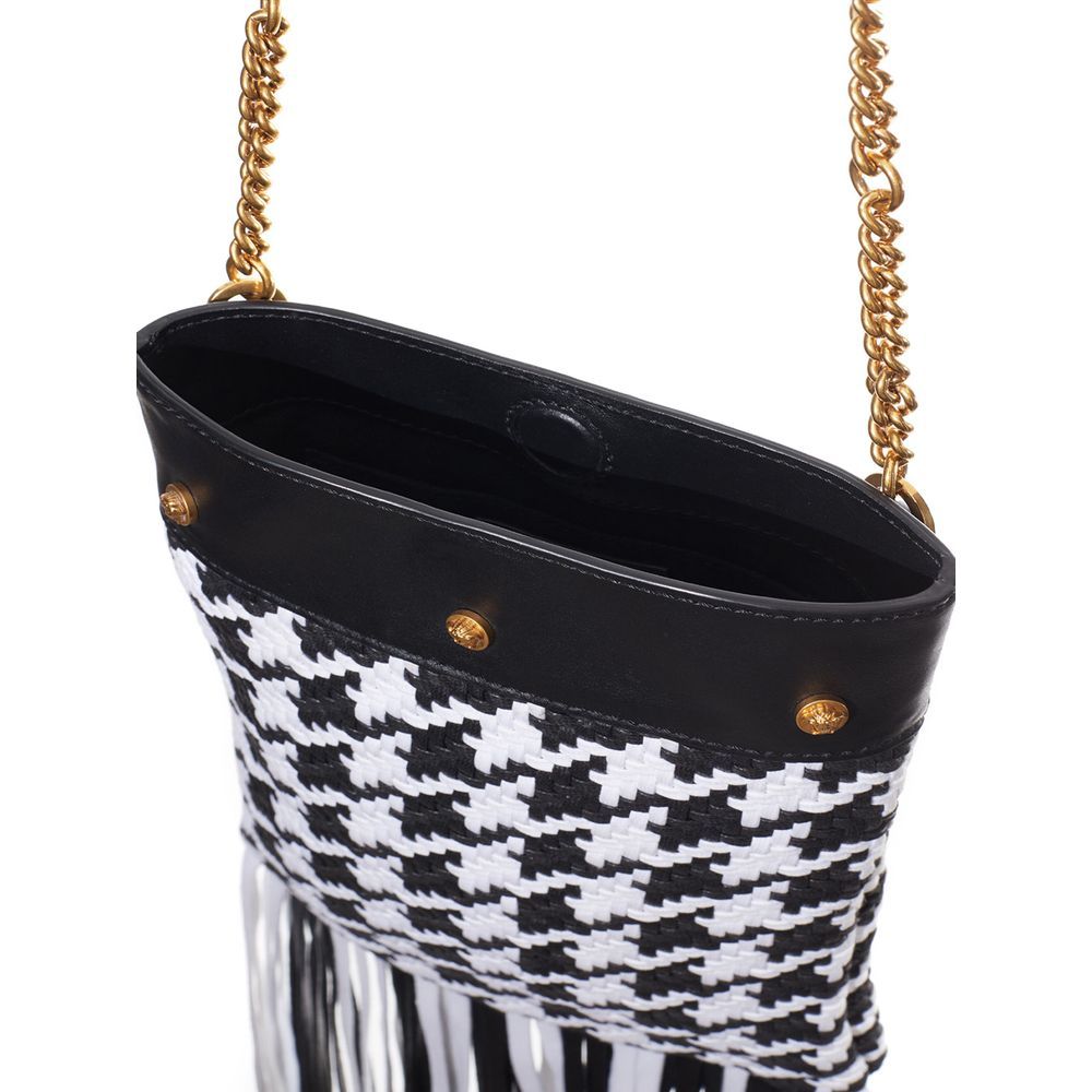 Leather And Textile Shoulder Women's Bag - Versace - Modalova