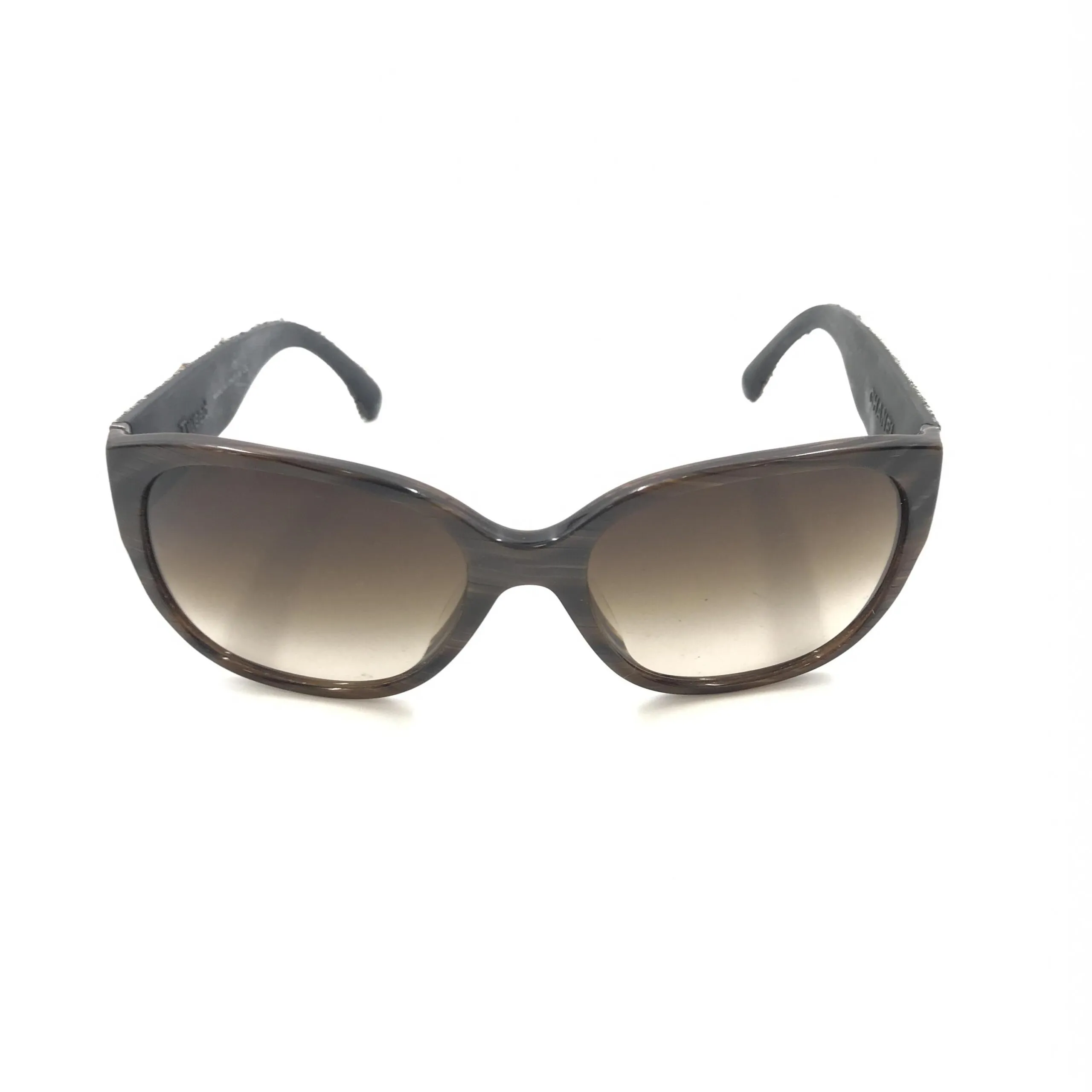 Frame With Tweed Accents Women's Sunglasses (Pre-Owned) - Chanel - Modalova