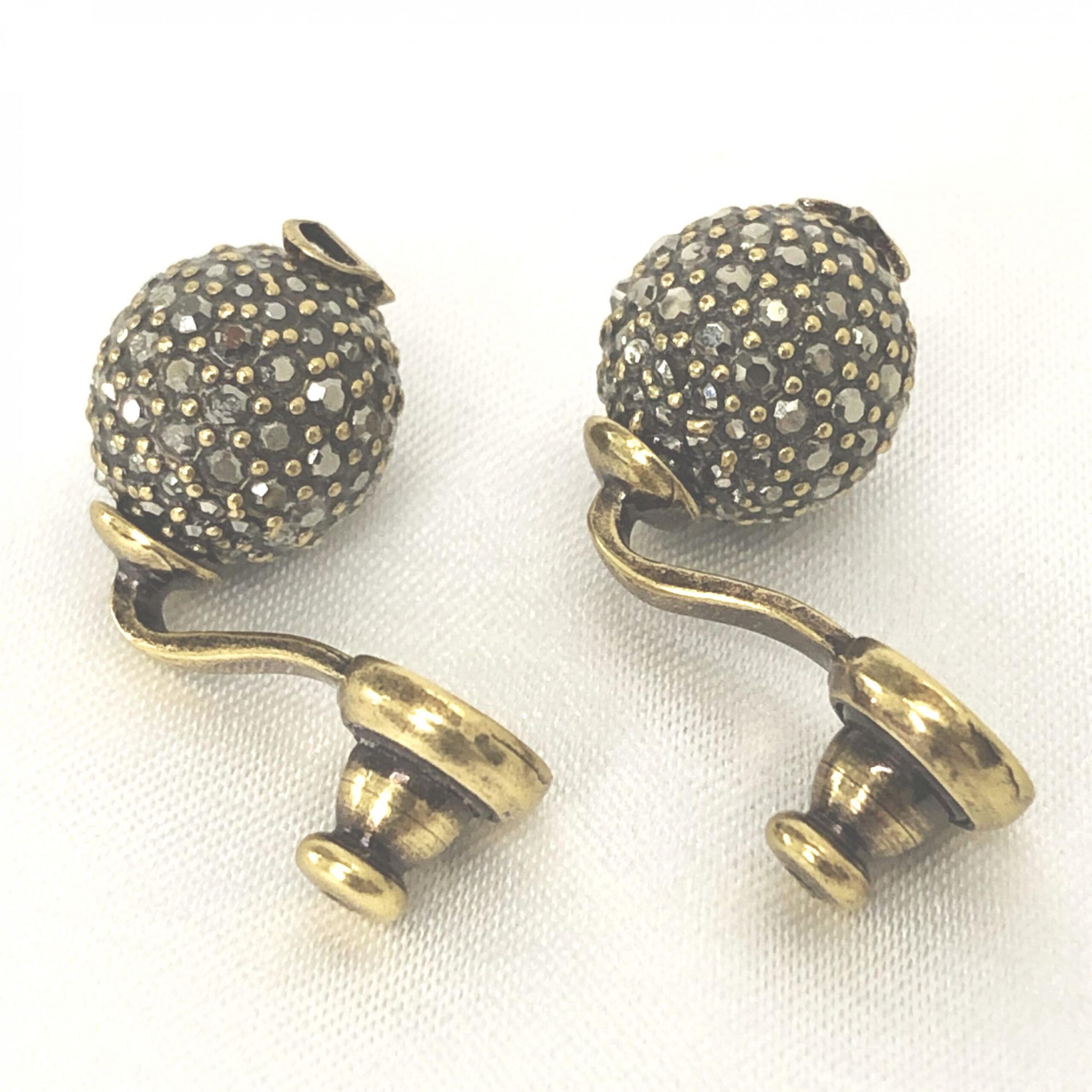 Crystal Embellished Metal Bee Women's Earrings (Pre-Owned) - Christian Dior - Modalova