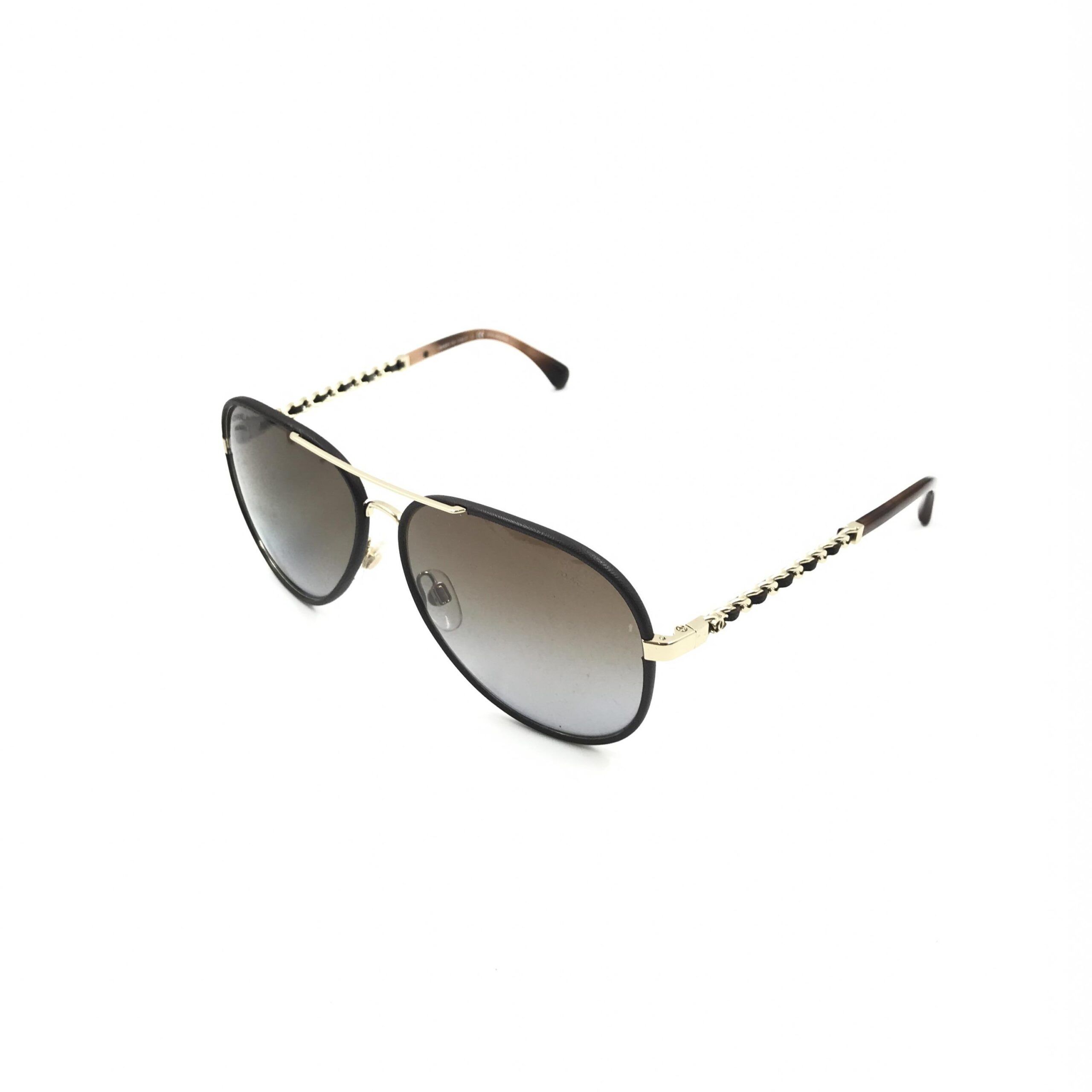 Gold And Polarized Aviator Women's Sunglasses (Pre-Owned) - Chanel - Modalova