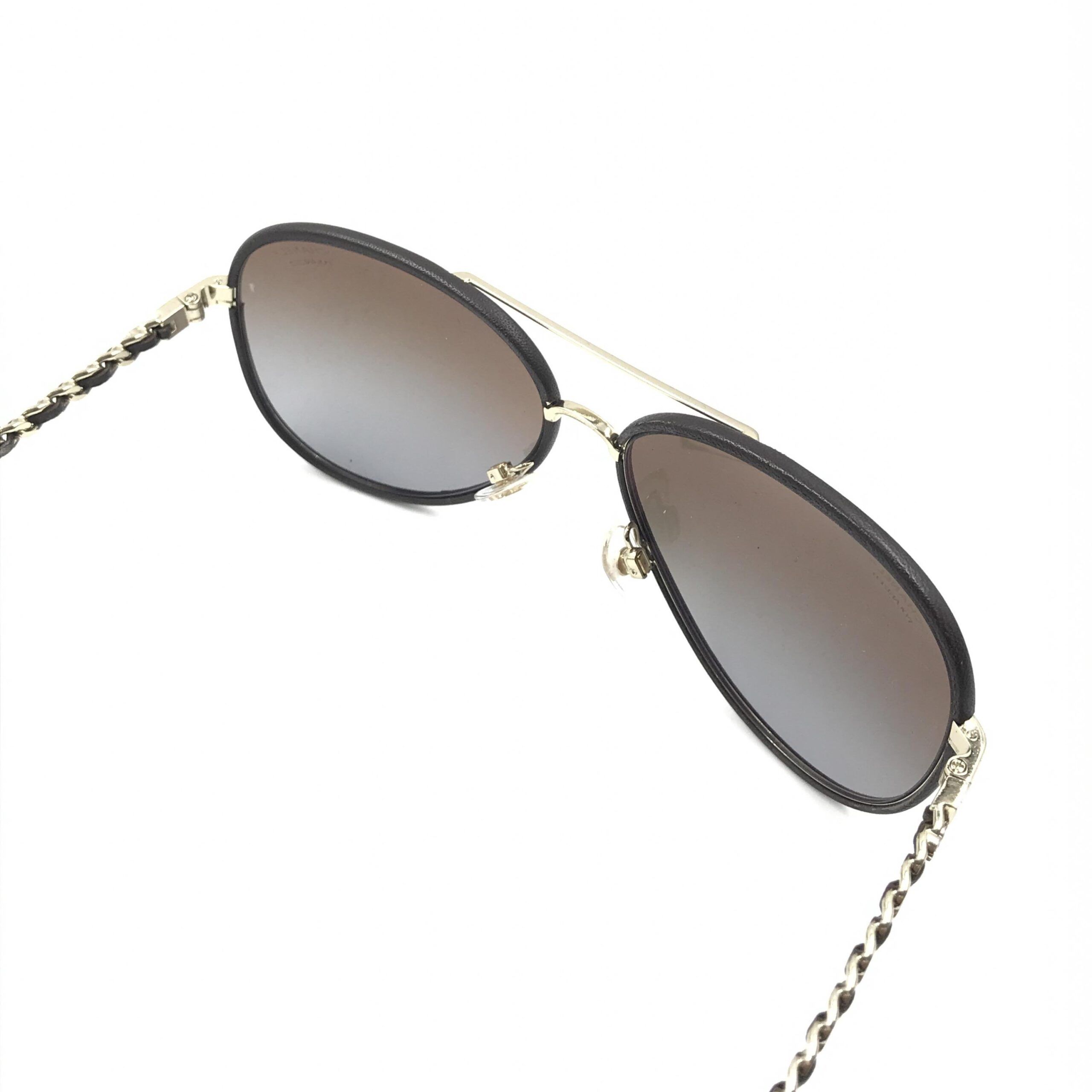 Gold And Polarized Aviator Women's Sunglasses (Pre-Owned) - Chanel - Modalova