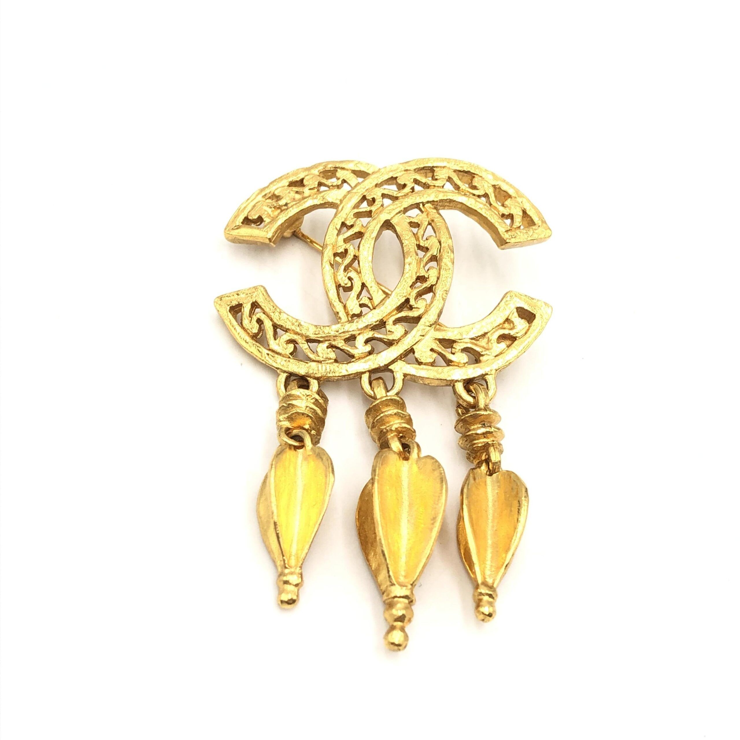 Plated CC Logo Women's Brooch (Pre-Owned) - Chanel - Modalova