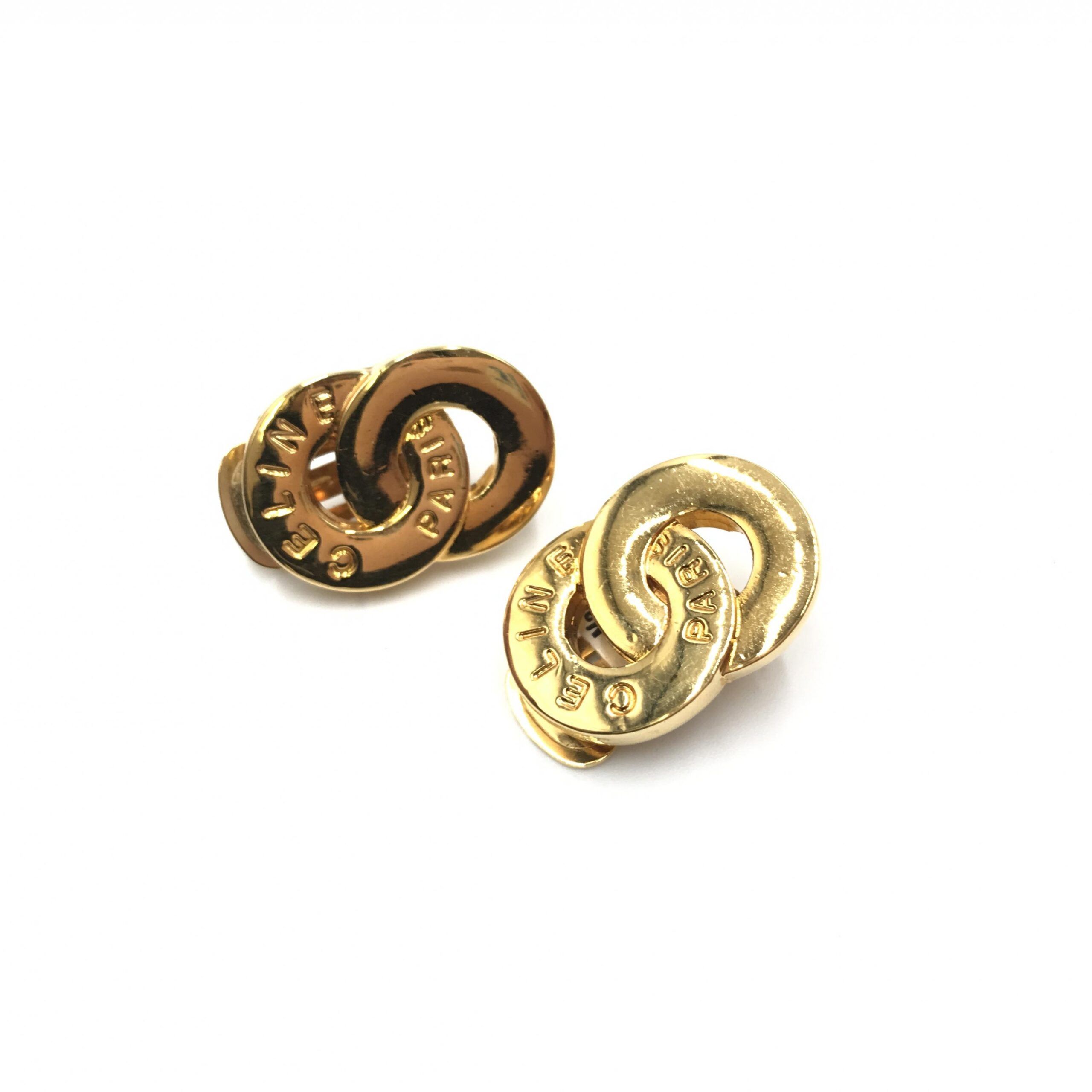 Tone Double Round Motif Women's Earrings (Pre-Owned) - Celine - Modalova