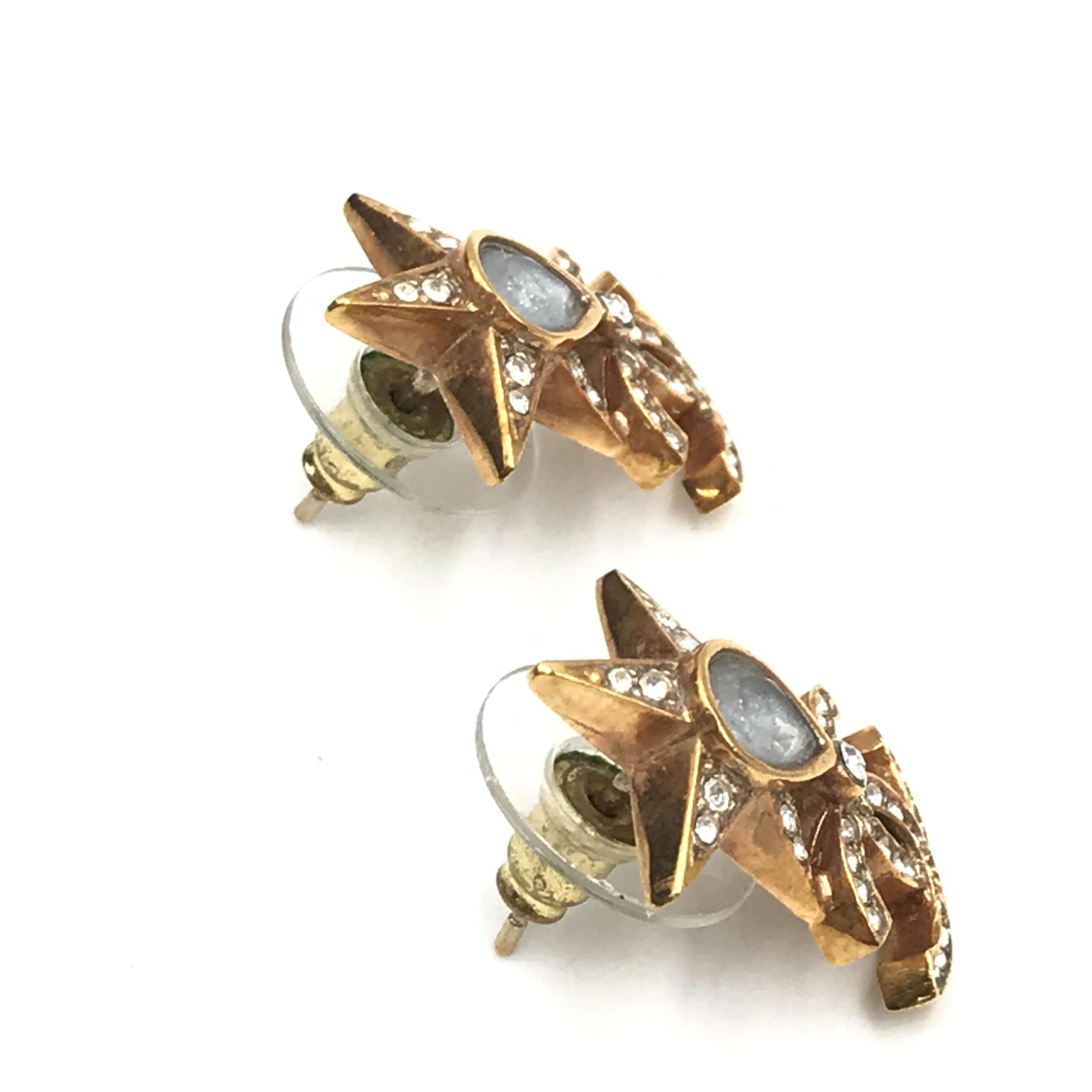 Plated Star Coco Mark Earrings With Women's Rhinestones (Pre-Owned) - Chanel - Modalova