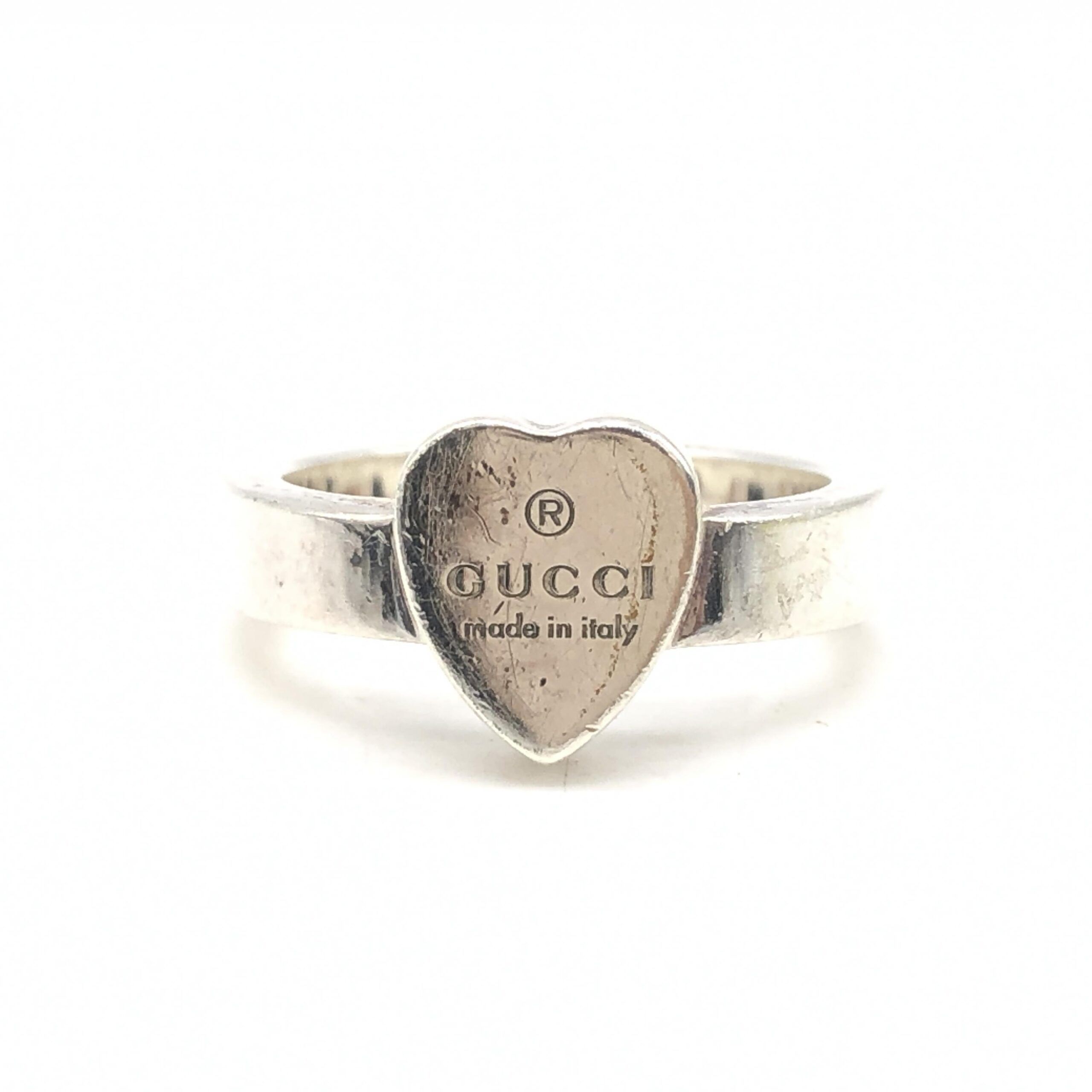 Sterling Heart Trademark Ring, US Size Women's 5.5 (Pre-Owned) - Gucci - Modalova