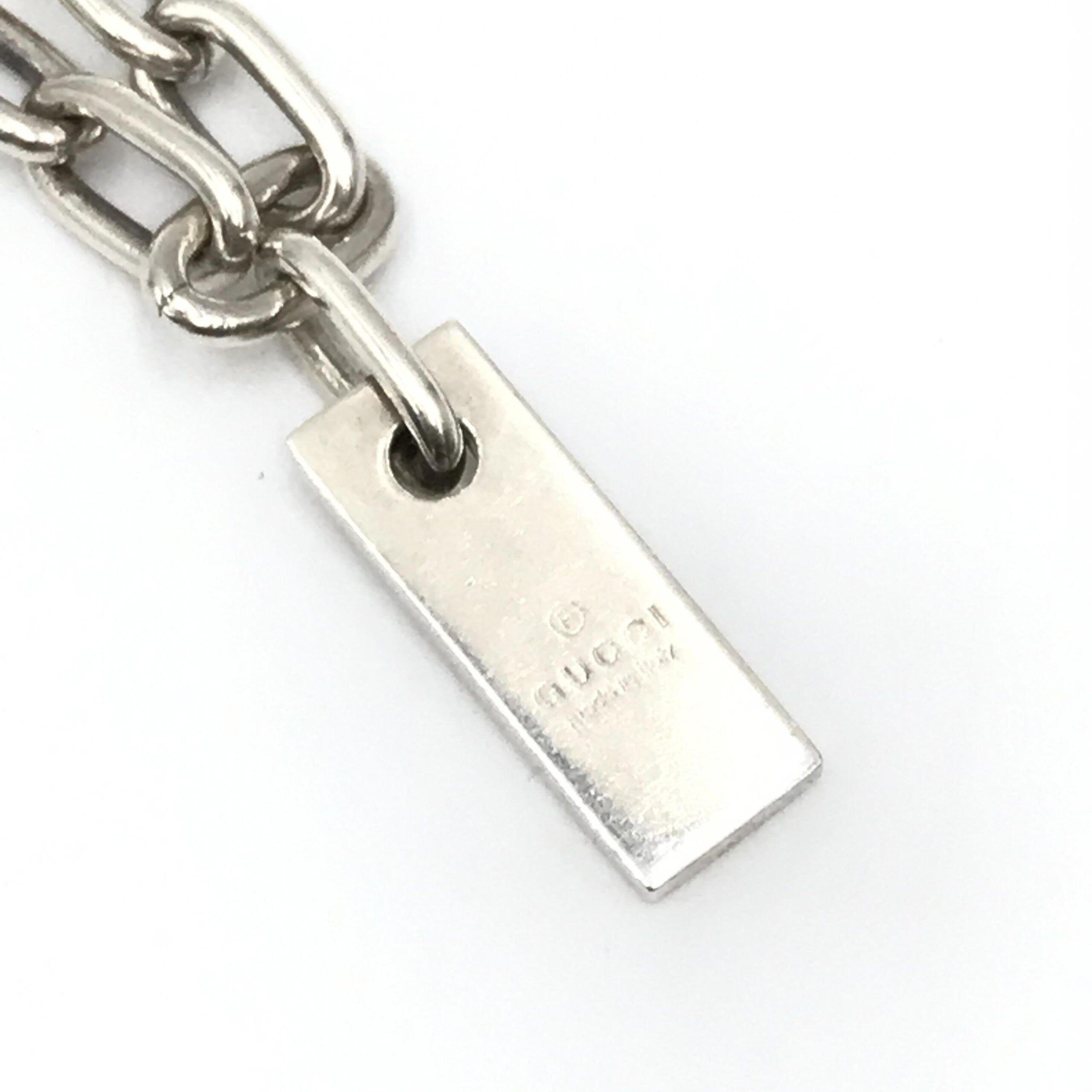 Sterling Logo Plate Chain Women's Bracelet (Pre-Owned) - Gucci - Modalova