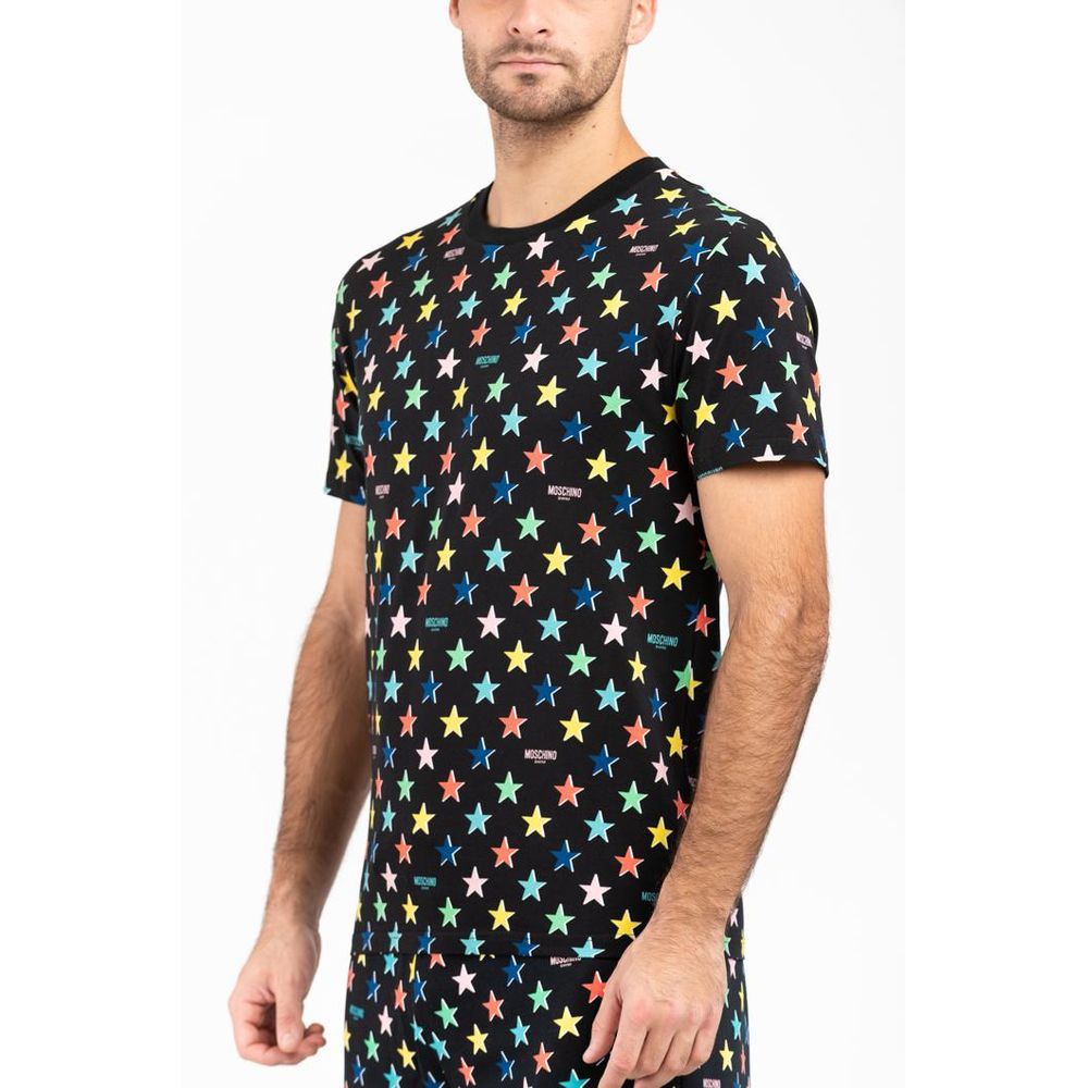 Moschino Black Cotton Men's T-Shirt - Moschino - Modalova
