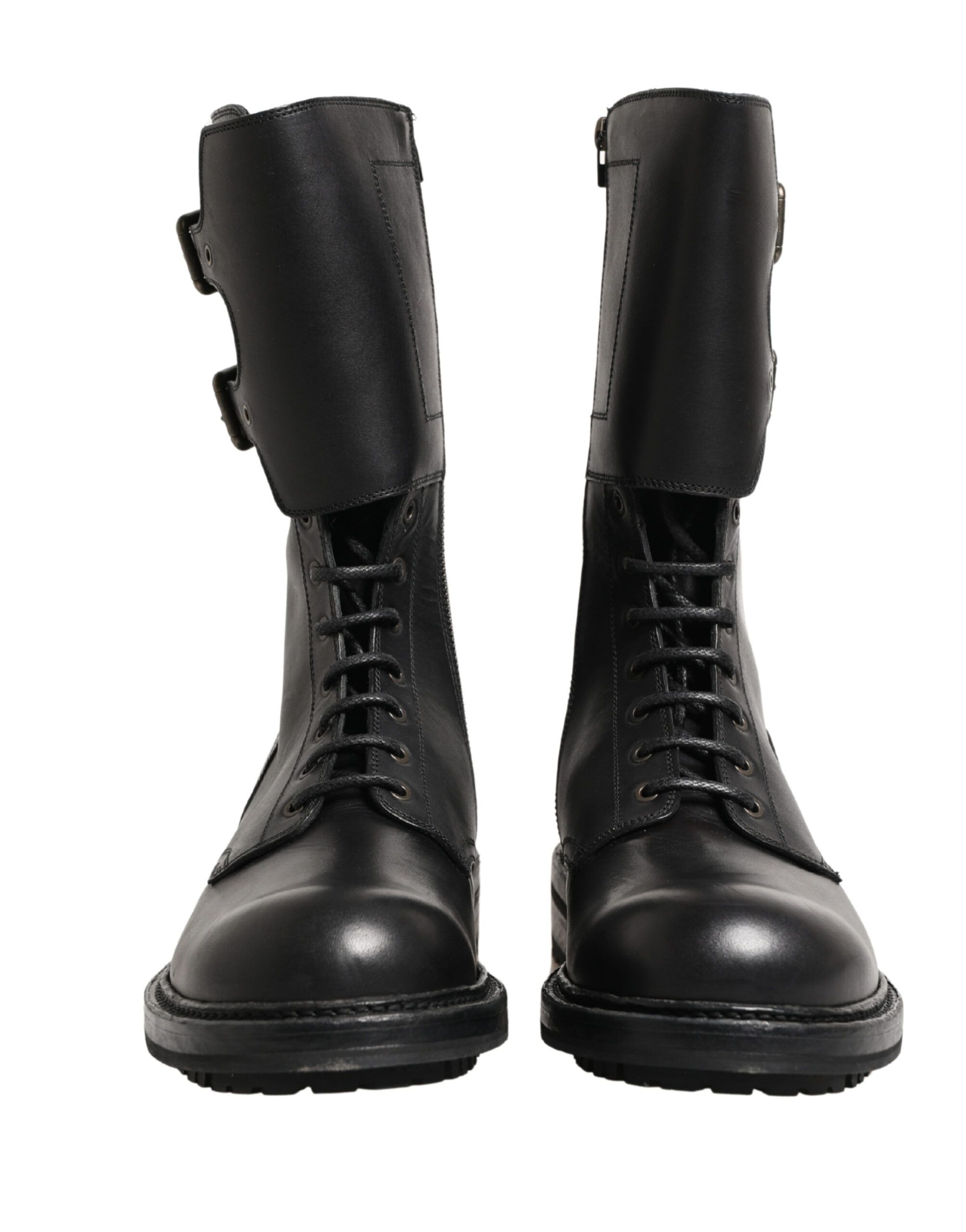 Leather Belted Buckle Combat Boots Men's Shoes - Dolce & Gabbana - Modalova