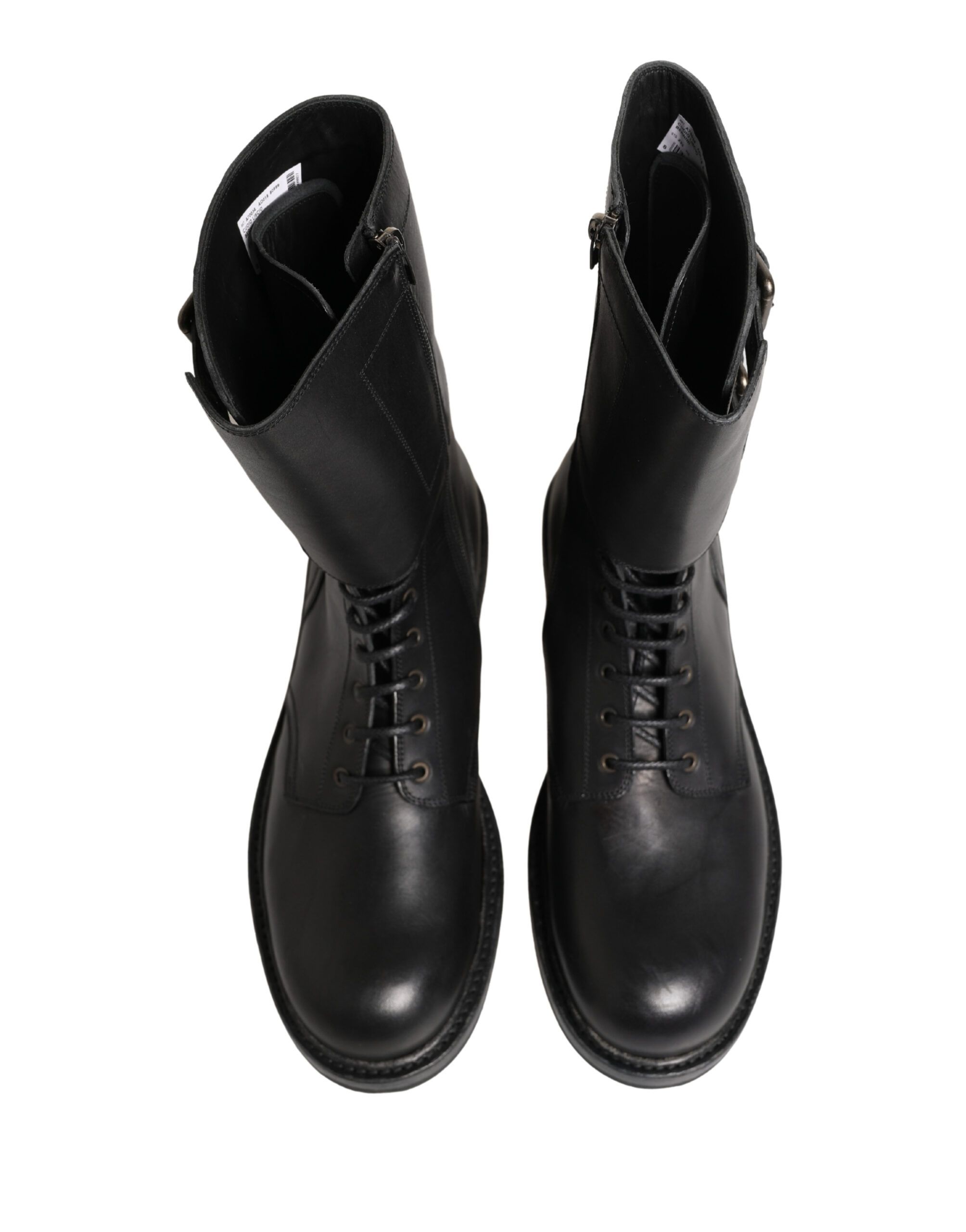 Leather Belted Buckle Combat Boots Men's Shoes - Dolce & Gabbana - Modalova