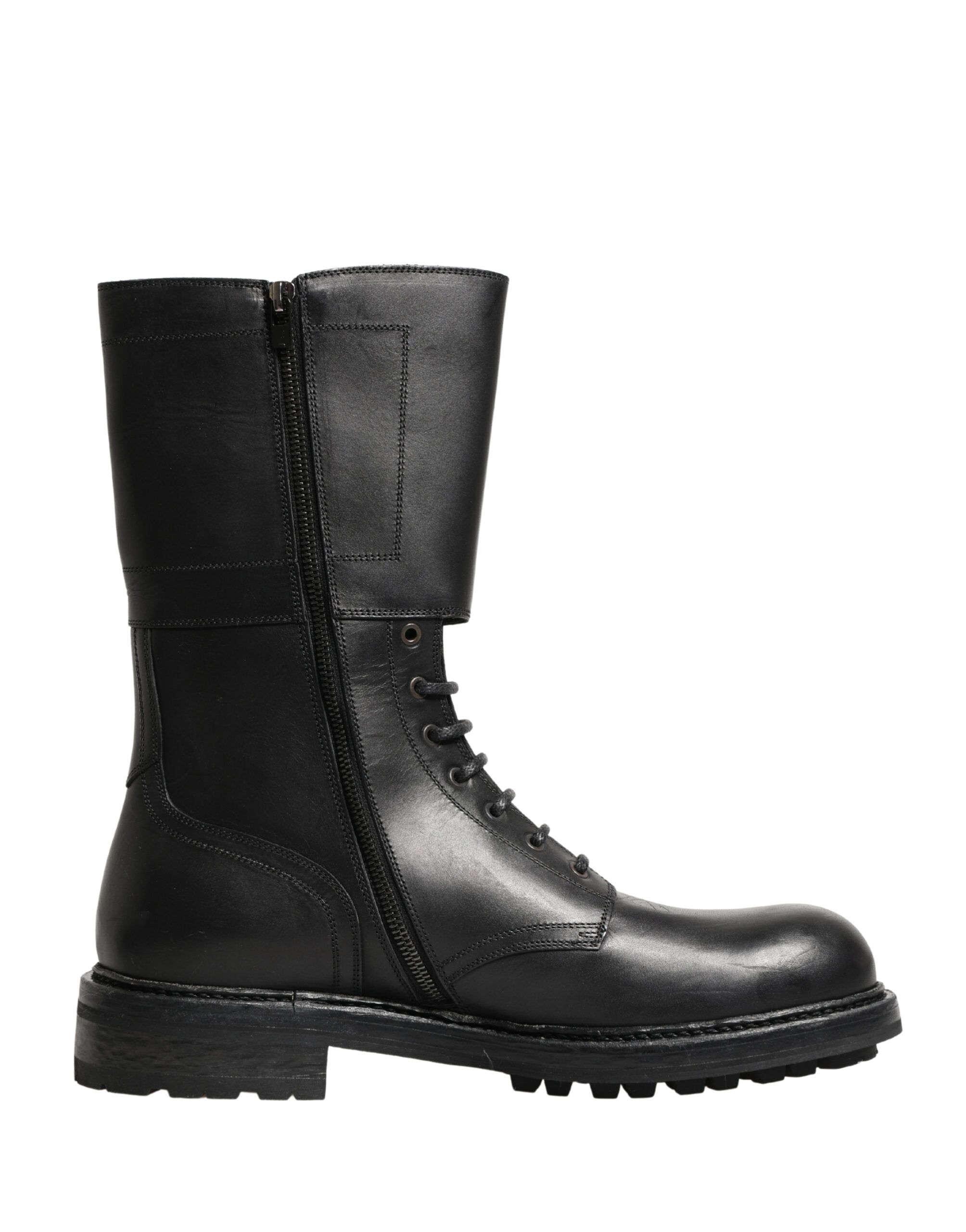 Leather Belted Buckle Combat Boots Men's Shoes - Dolce & Gabbana - Modalova