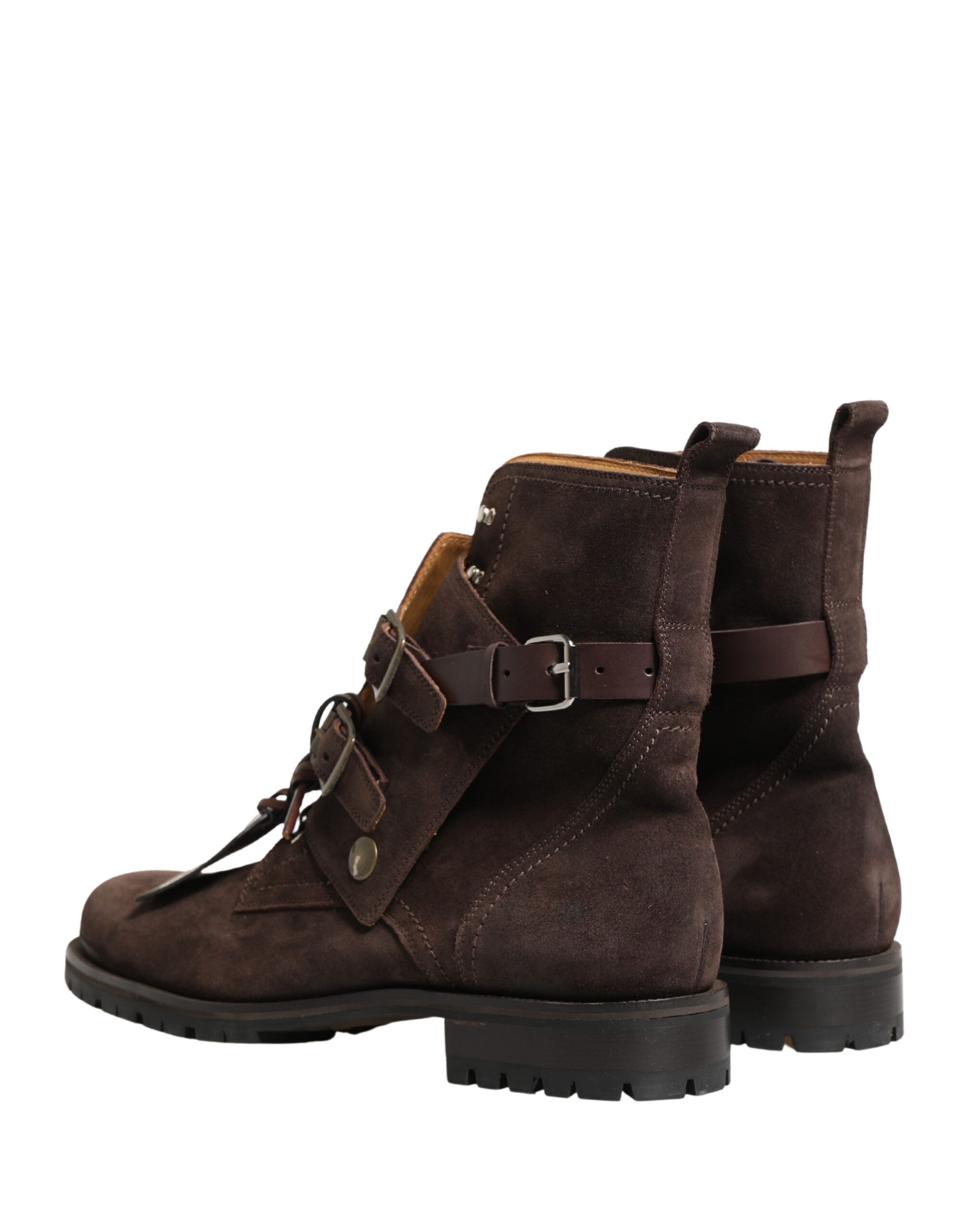 Suede Leather Buckle Ankle Boots Men's Shoes - Dolce & Gabbana - Modalova