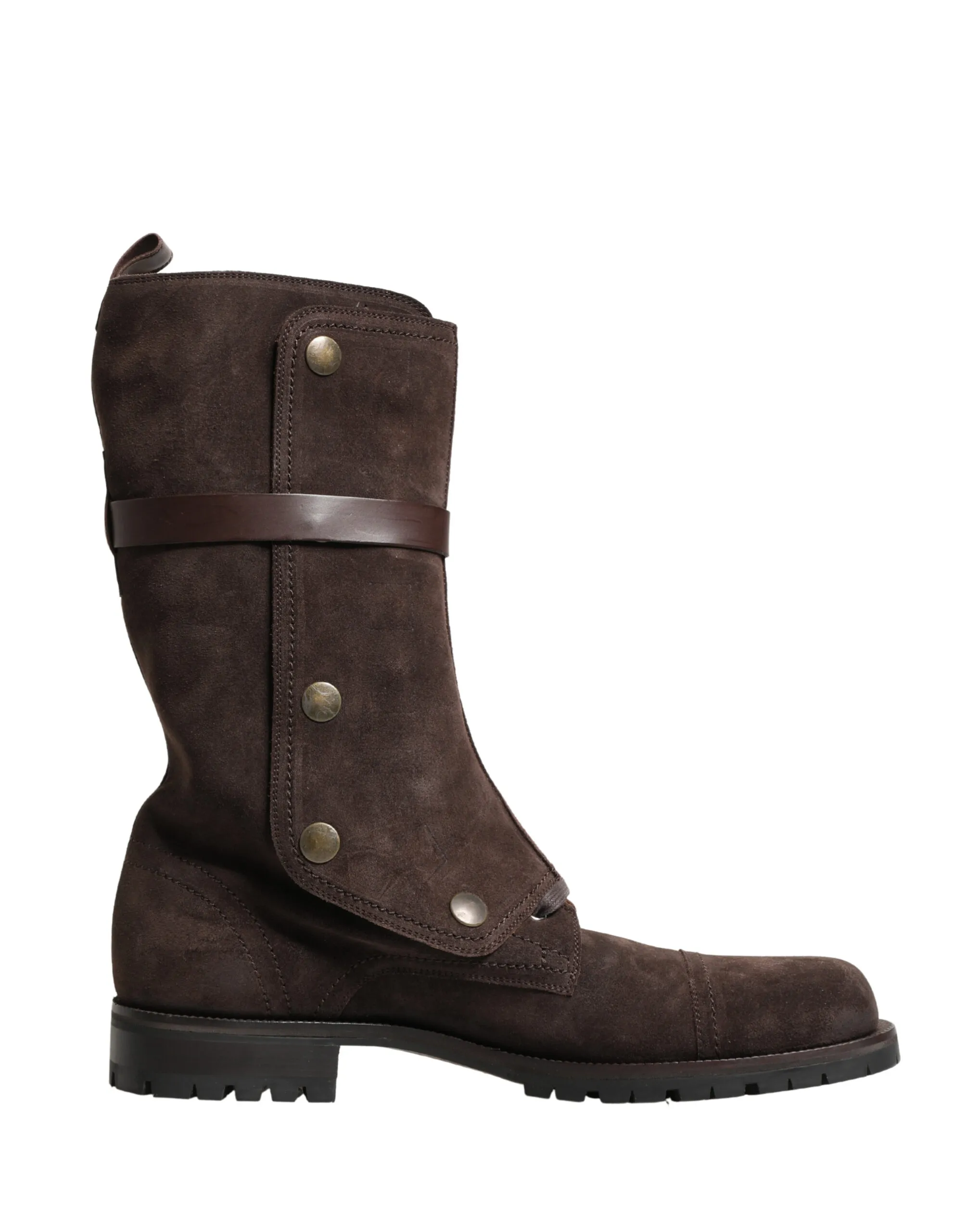 Suede Leather Combat Ankle Boots Men's Shoes - Dolce & Gabbana - Modalova