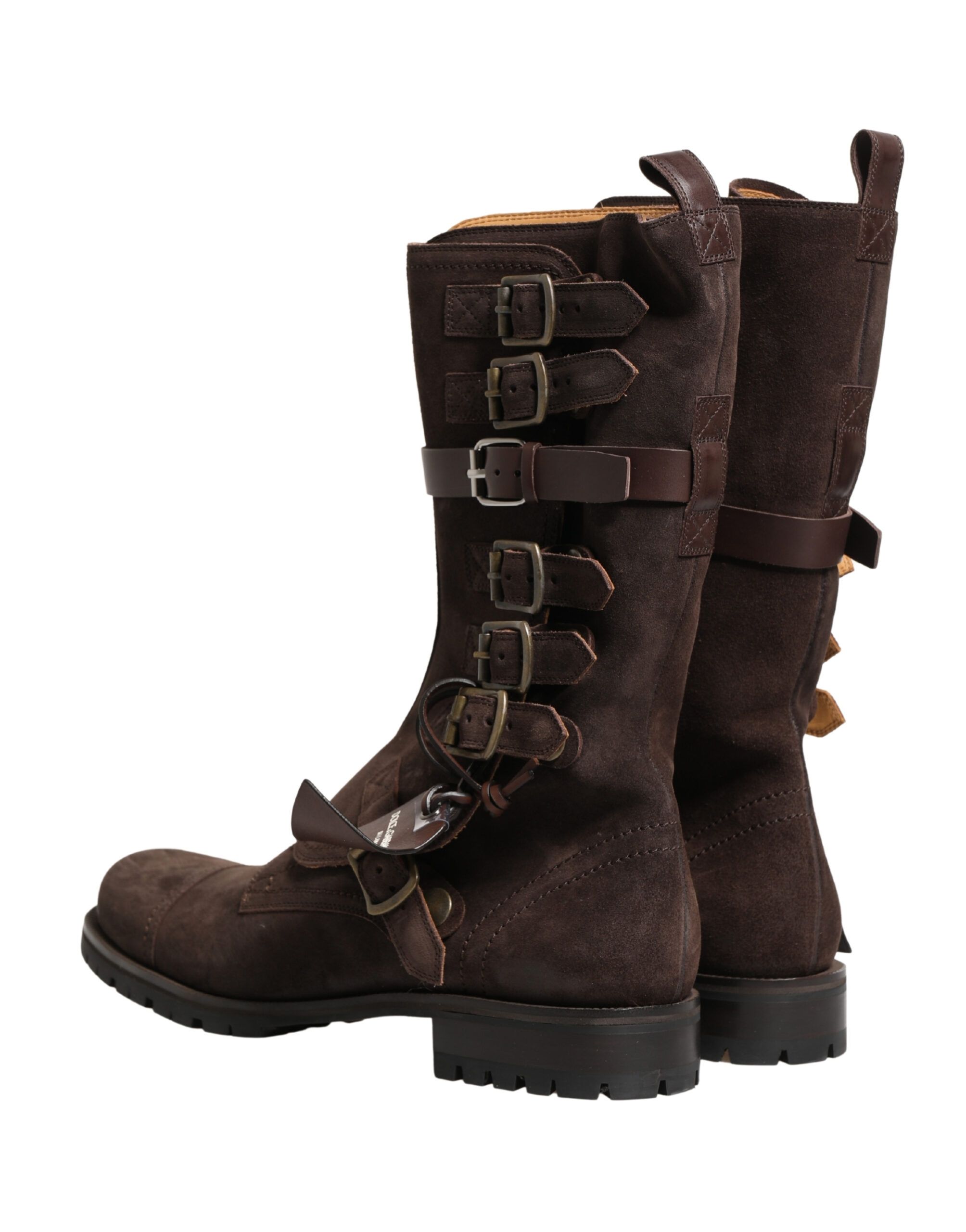 Suede Leather Combat Ankle Boots Men's Shoes - Dolce & Gabbana - Modalova