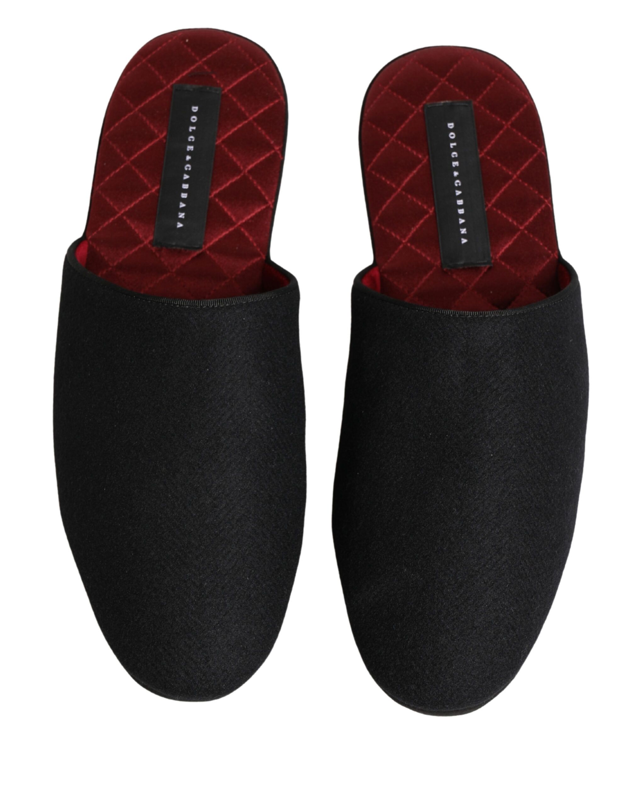 Wool Cashmere Red Quilted Slippers Men's Shoes - Dolce & Gabbana - Modalova