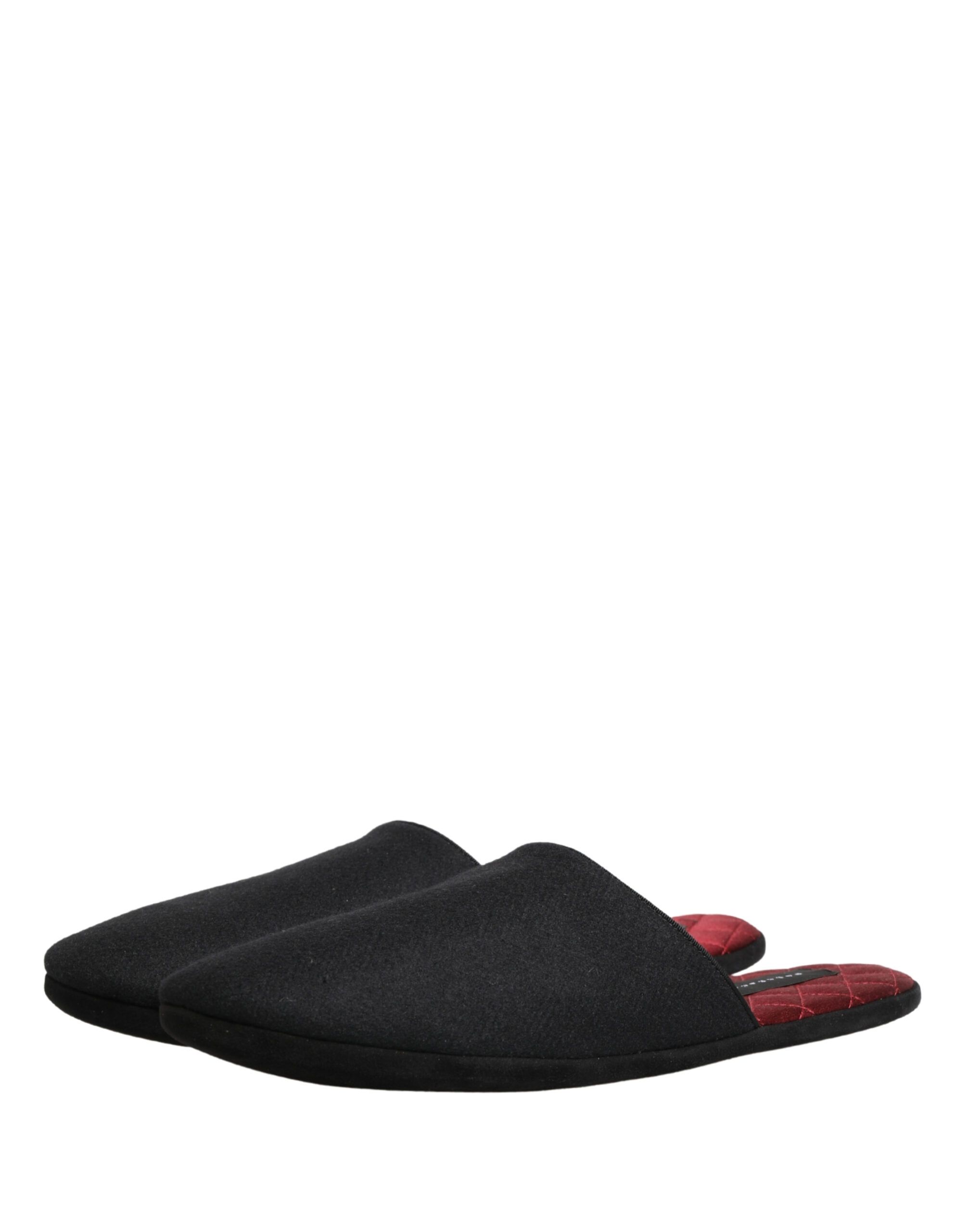 Wool Cashmere Red Quilted Slippers Men's Shoes - Dolce & Gabbana - Modalova
