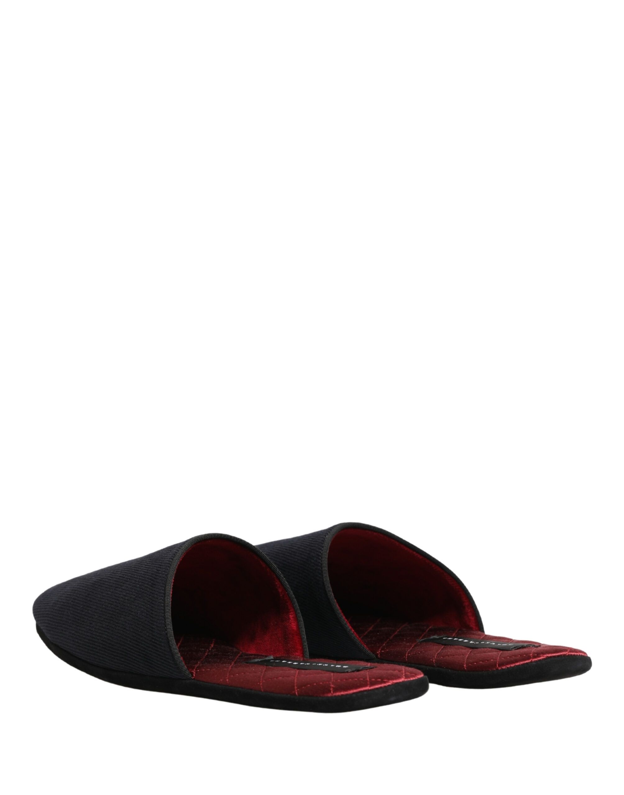 Dark Navy Wool Cotton Red Chevron Slippers Men's Shoes - Dolce & Gabbana - Modalova