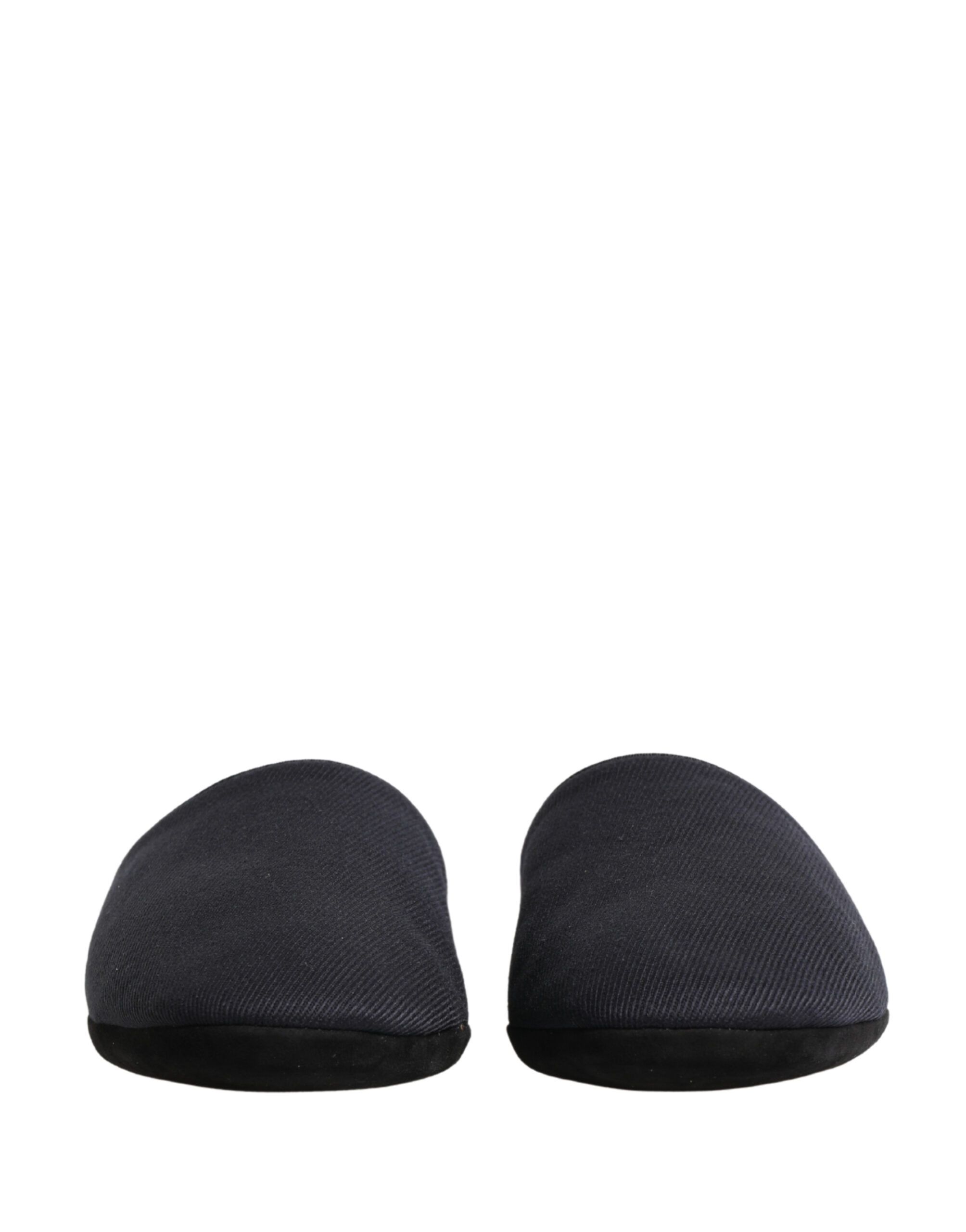 Dark Navy Wool Cotton Red Chevron Slippers Men's Shoes - Dolce & Gabbana - Modalova