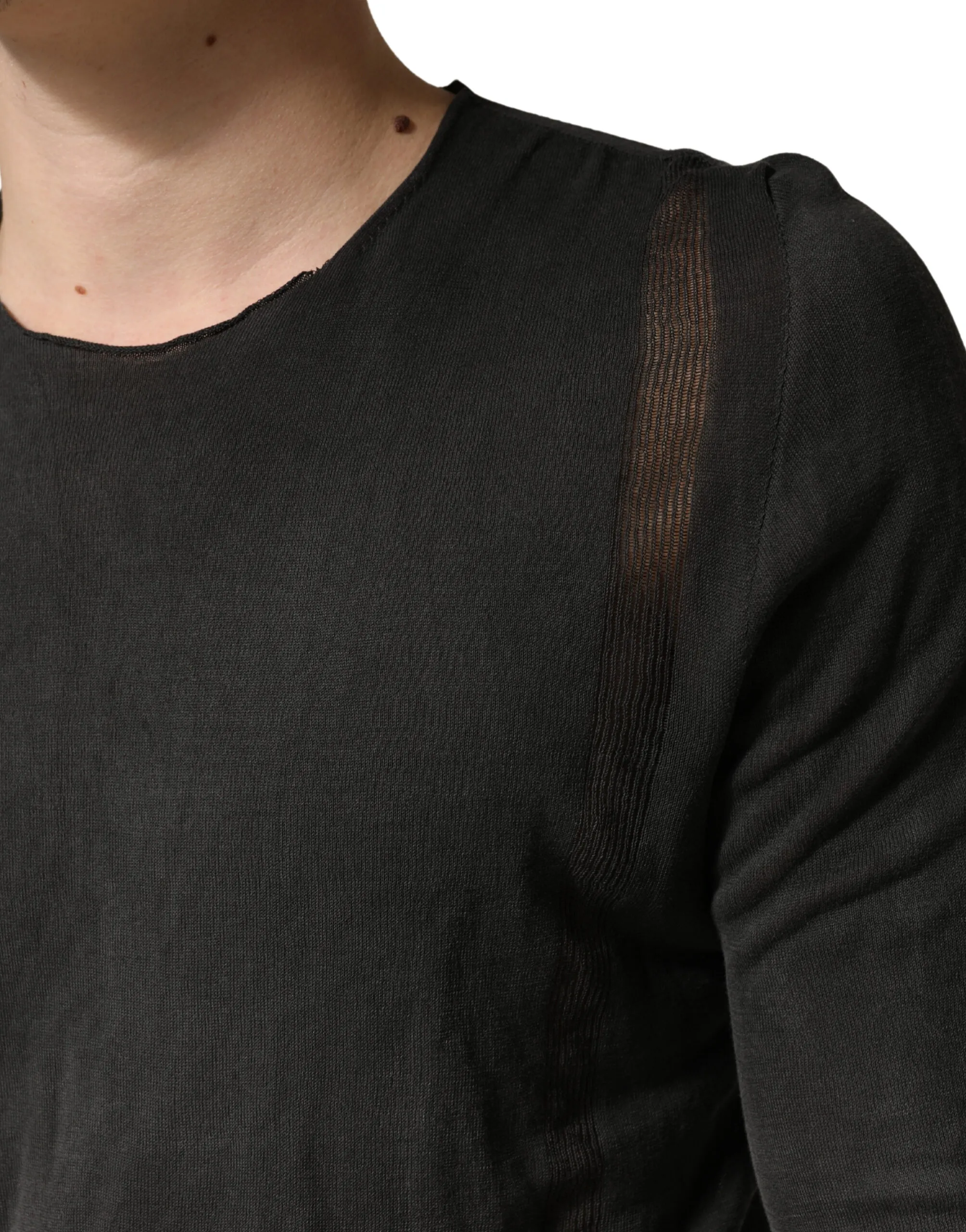 Dark Grey Cotton Crewneck Short Men's Sleeve - Dolce & Gabbana - Modalova