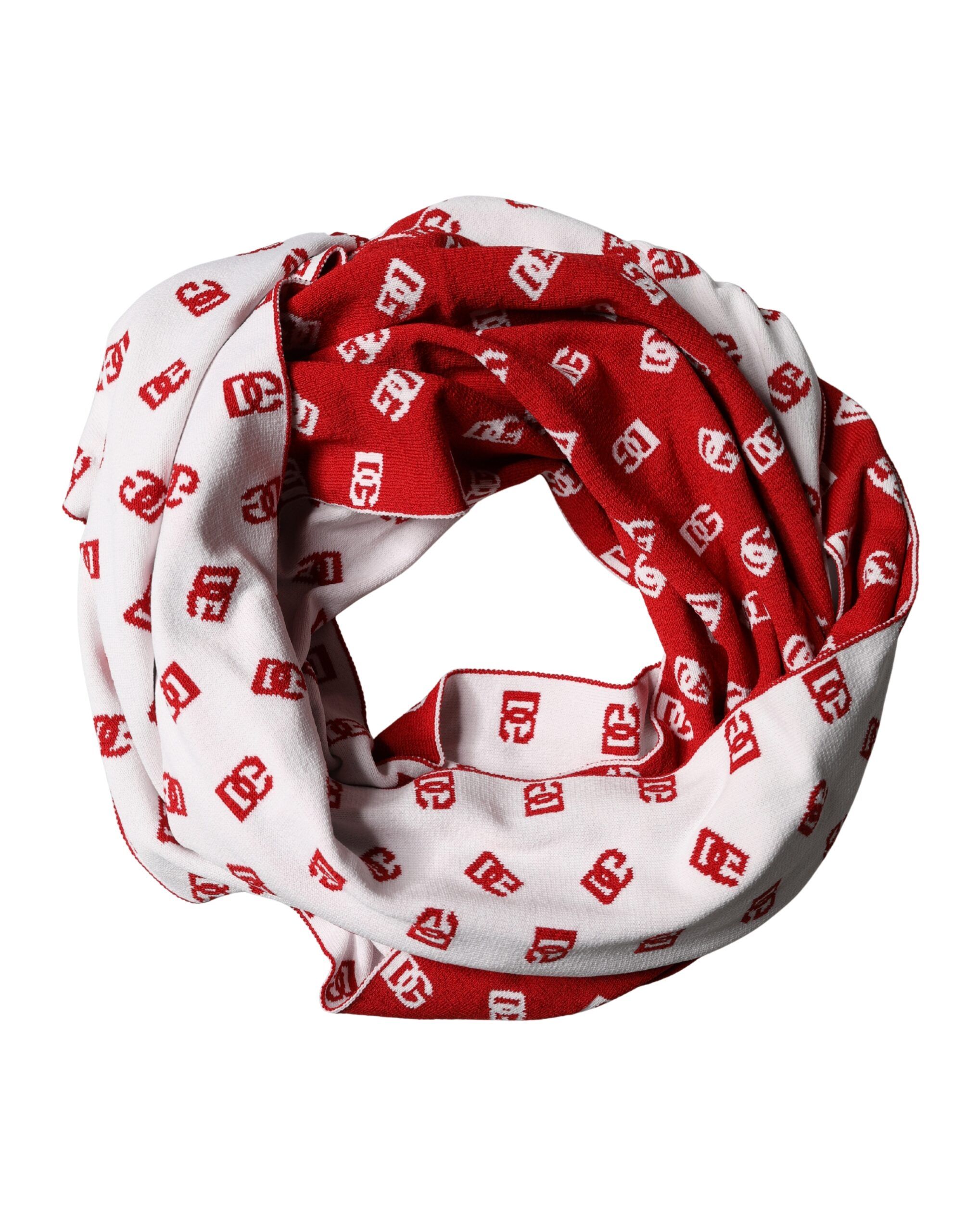 Red White Logo Print Foulard 201cm x 40.5cm Men Men's Scarf - Dolce & Gabbana - Modalova