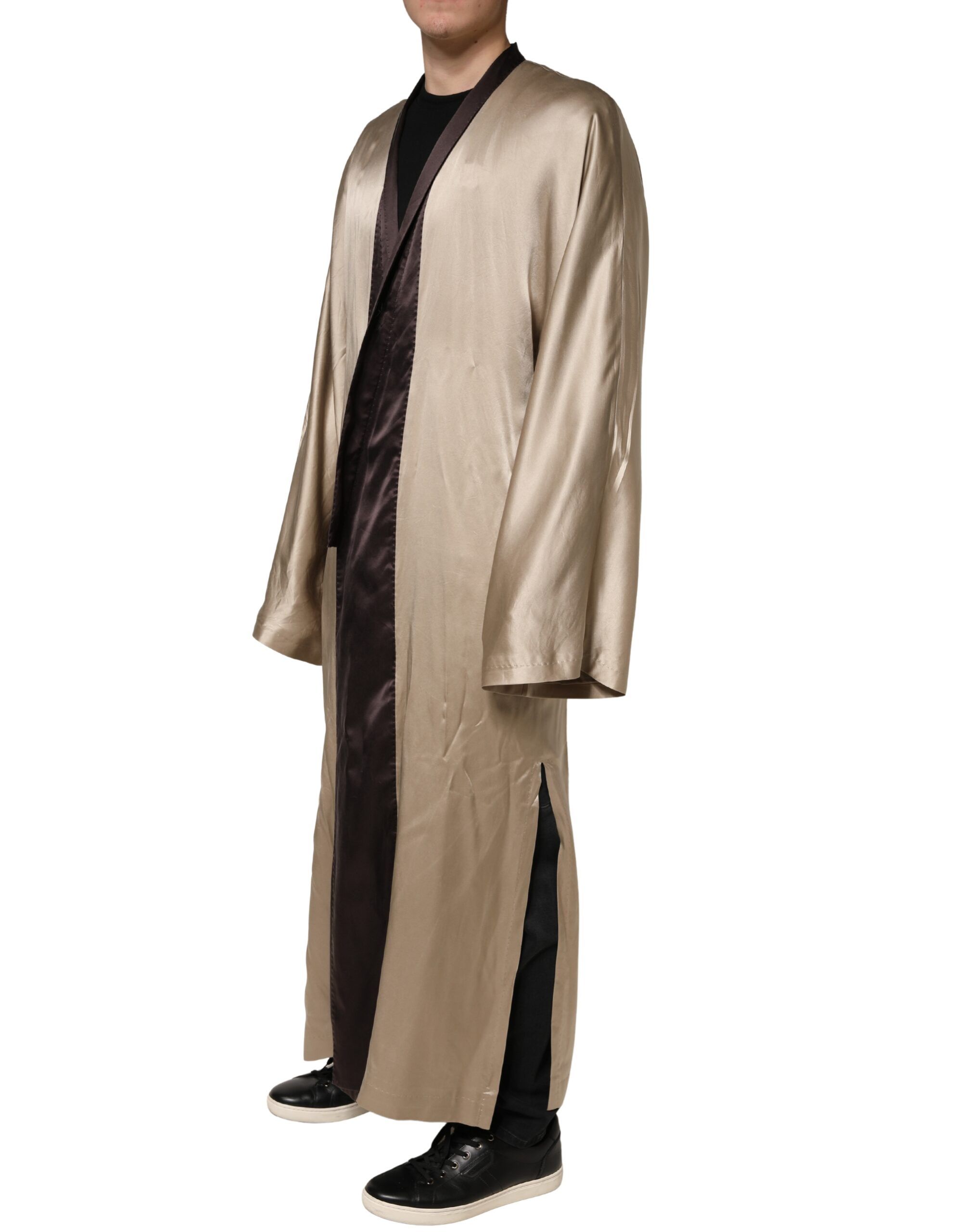 Silk Satin Long Coat Robe Men's Jacket (Pre-Owned) - Dolce & Gabbana - Modalova