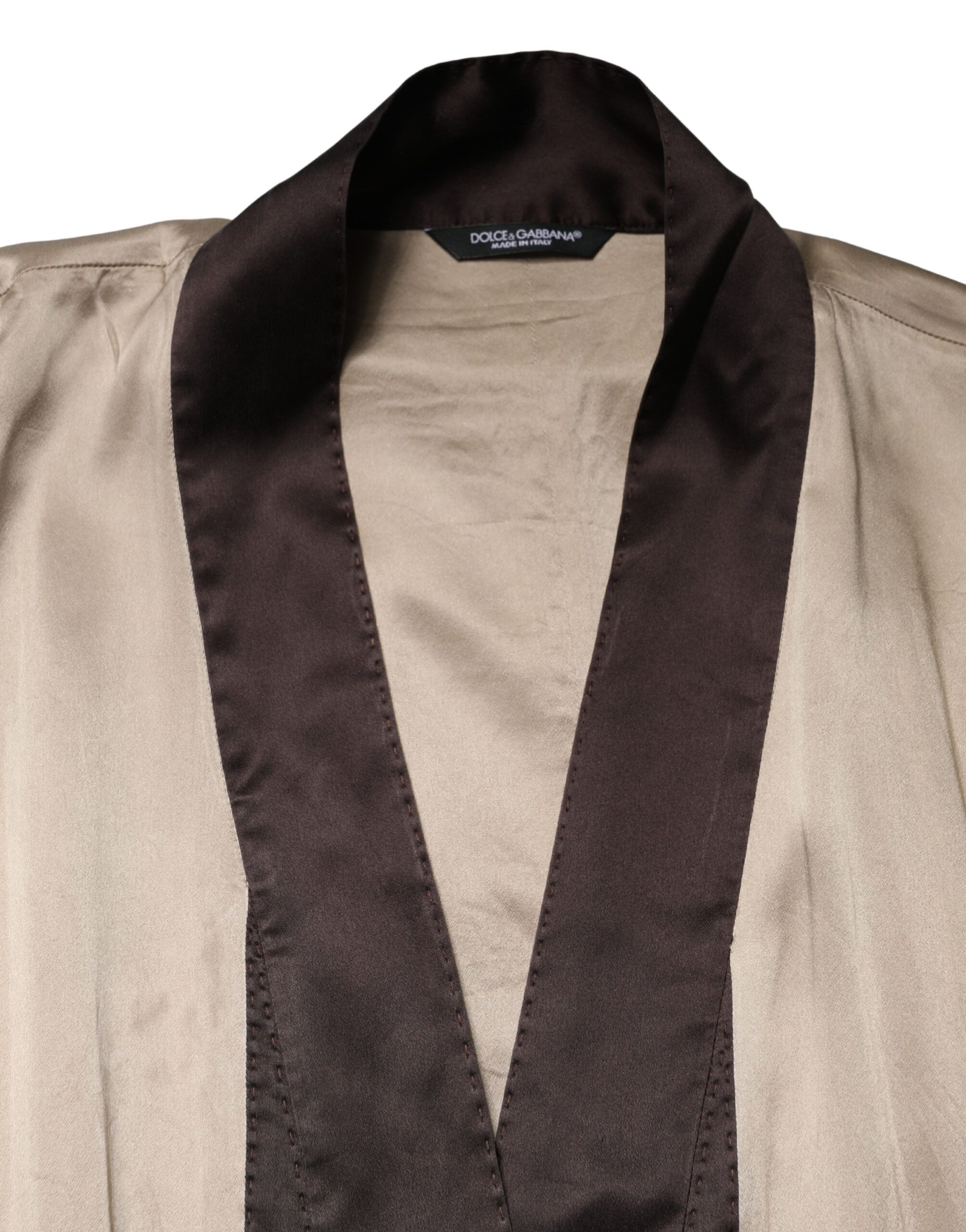 Silk Satin Long Coat Robe Men's Jacket (Pre-Owned) - Dolce & Gabbana - Modalova