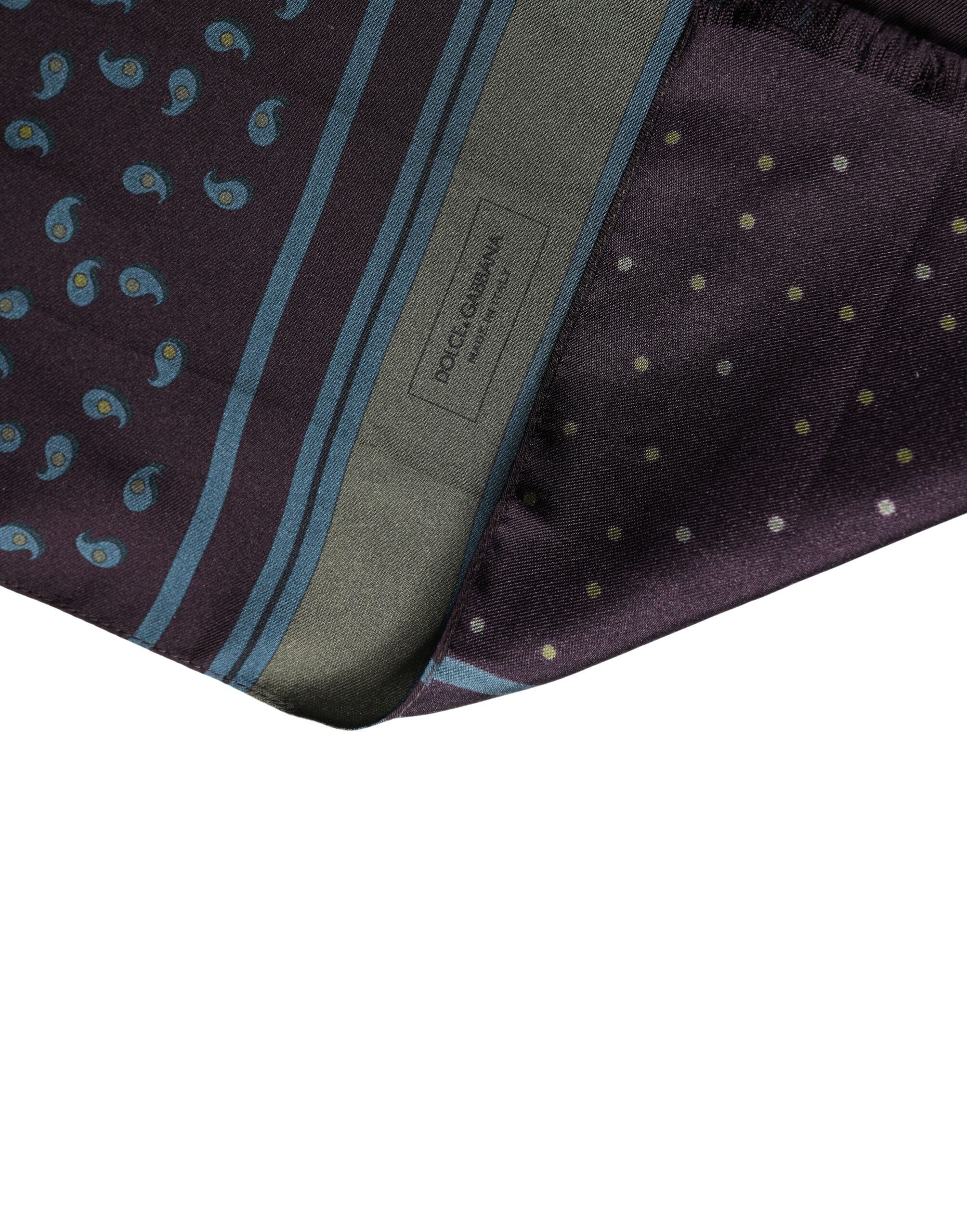 Men Scarf Patterned Silk Neck Foulard 132cm x Men's 33cm - Dolce & Gabbana - Modalova