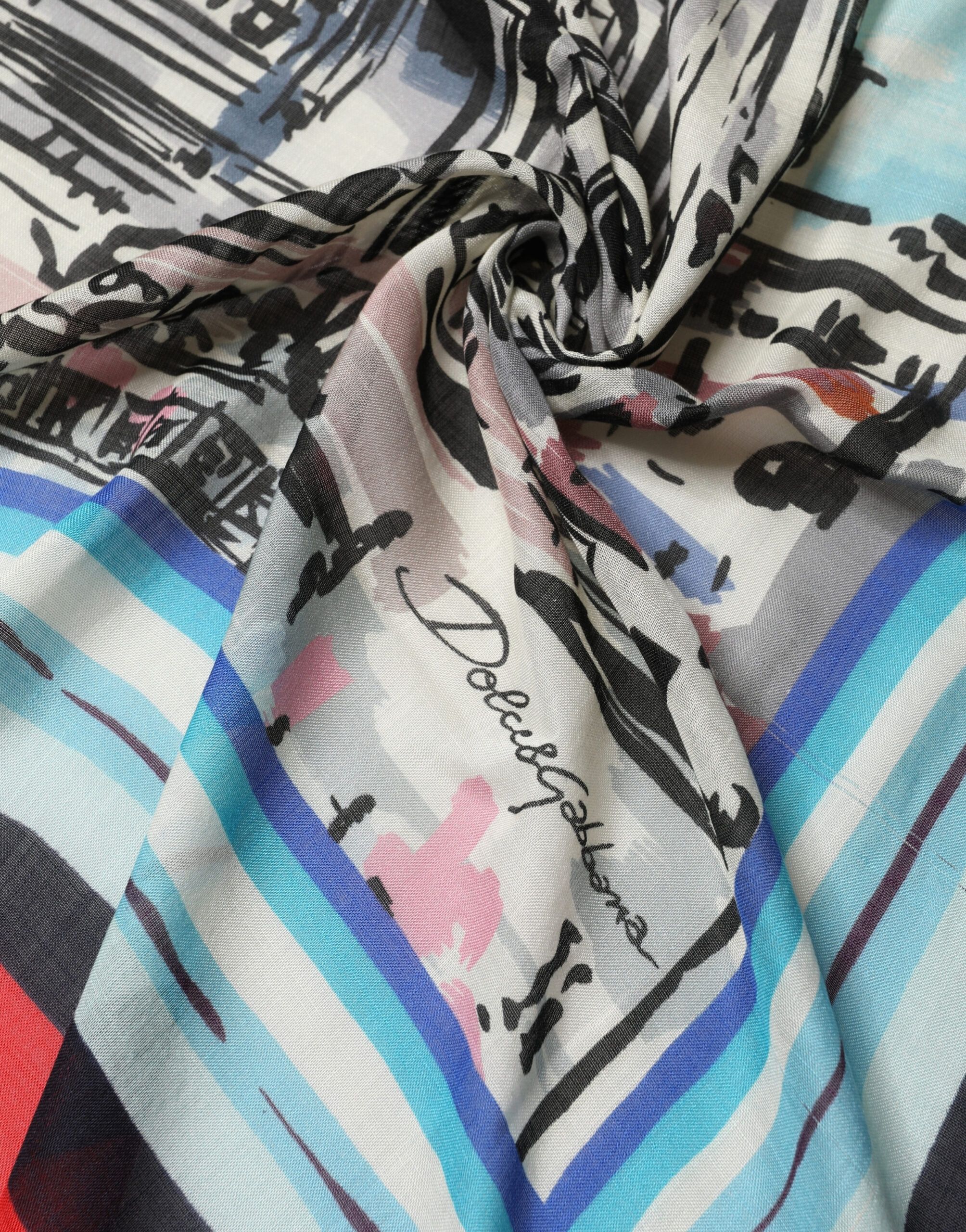 Milano Print Cashmere 134cm x 130cm Men Men's Scarf (Pre-Owned) - Dolce & Gabbana - Modalova